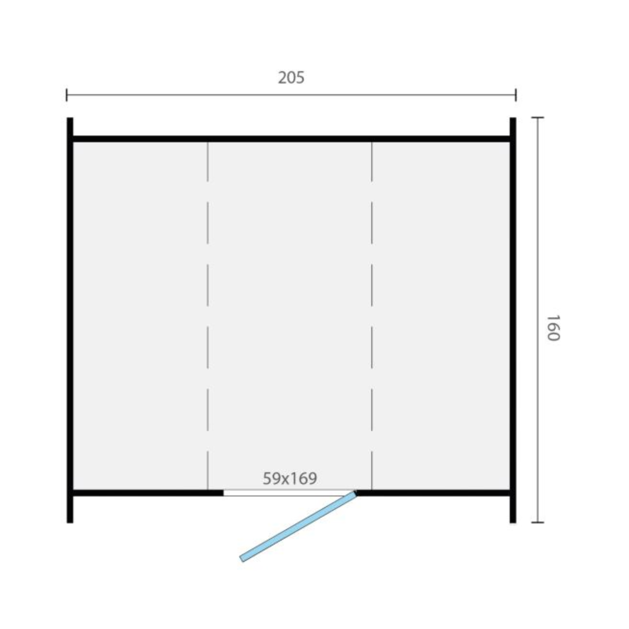 Saunabarrel Ø205 x 160 cm 42 mm Thermowood