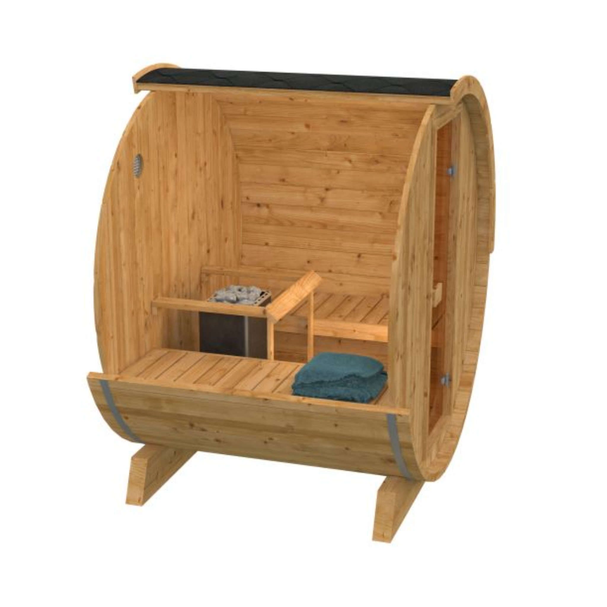 Saunabarrel Ø205 x 160 cm 42 mm Thermowood