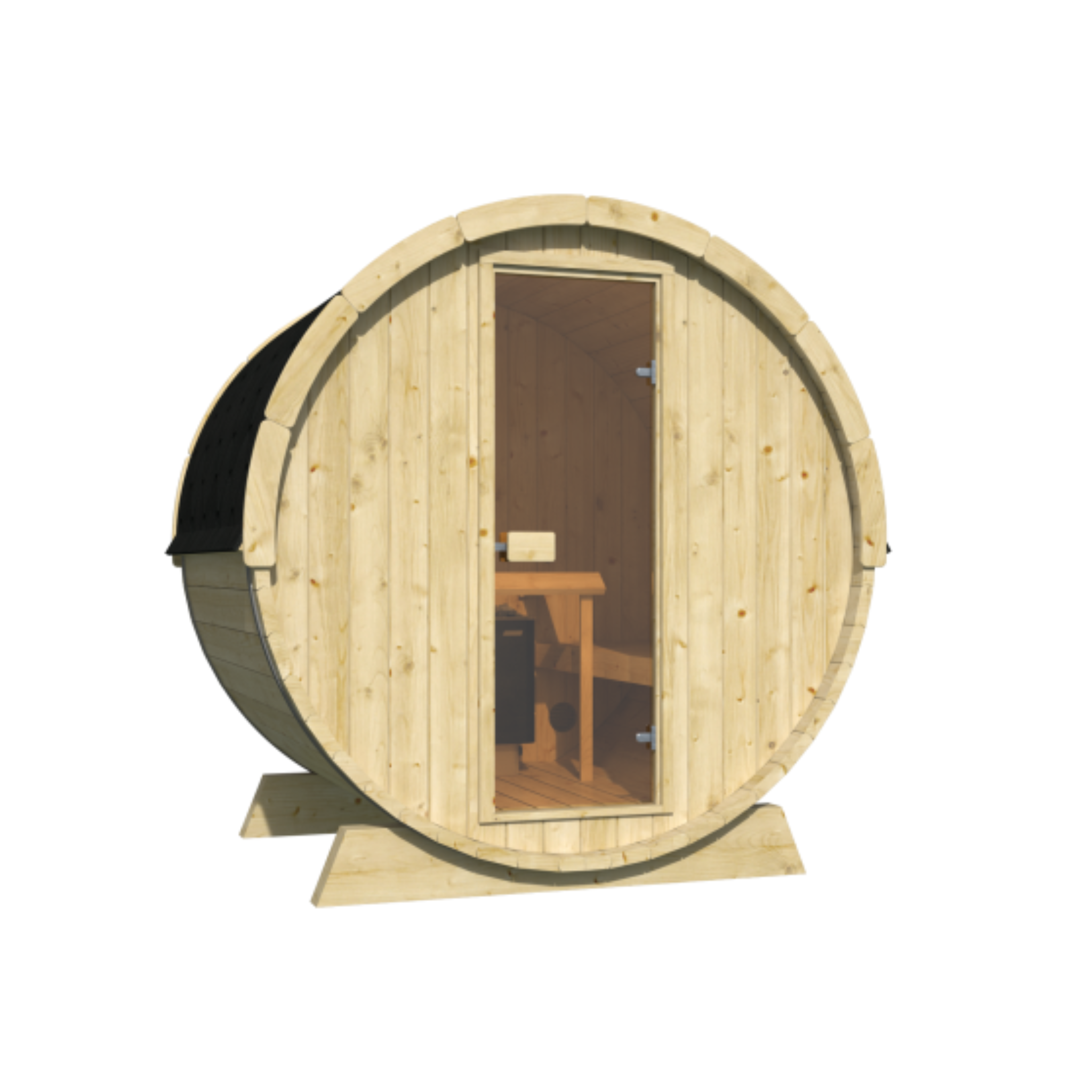 Saunabarrel Ø205 x 160 cm 38 mm onbehandeld vuren