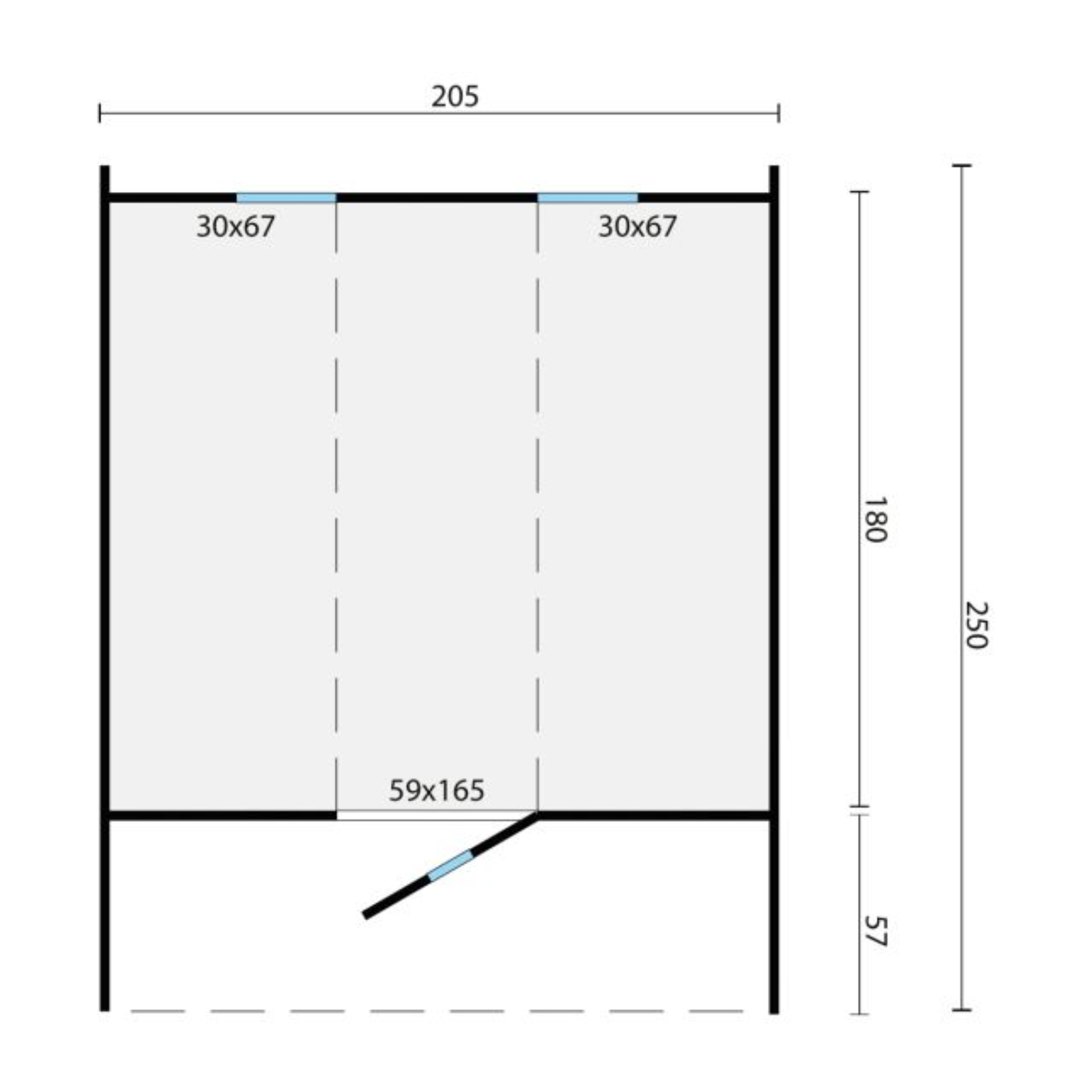Saunabarrel Ø205 x 250 cm 42 mm Thermowood