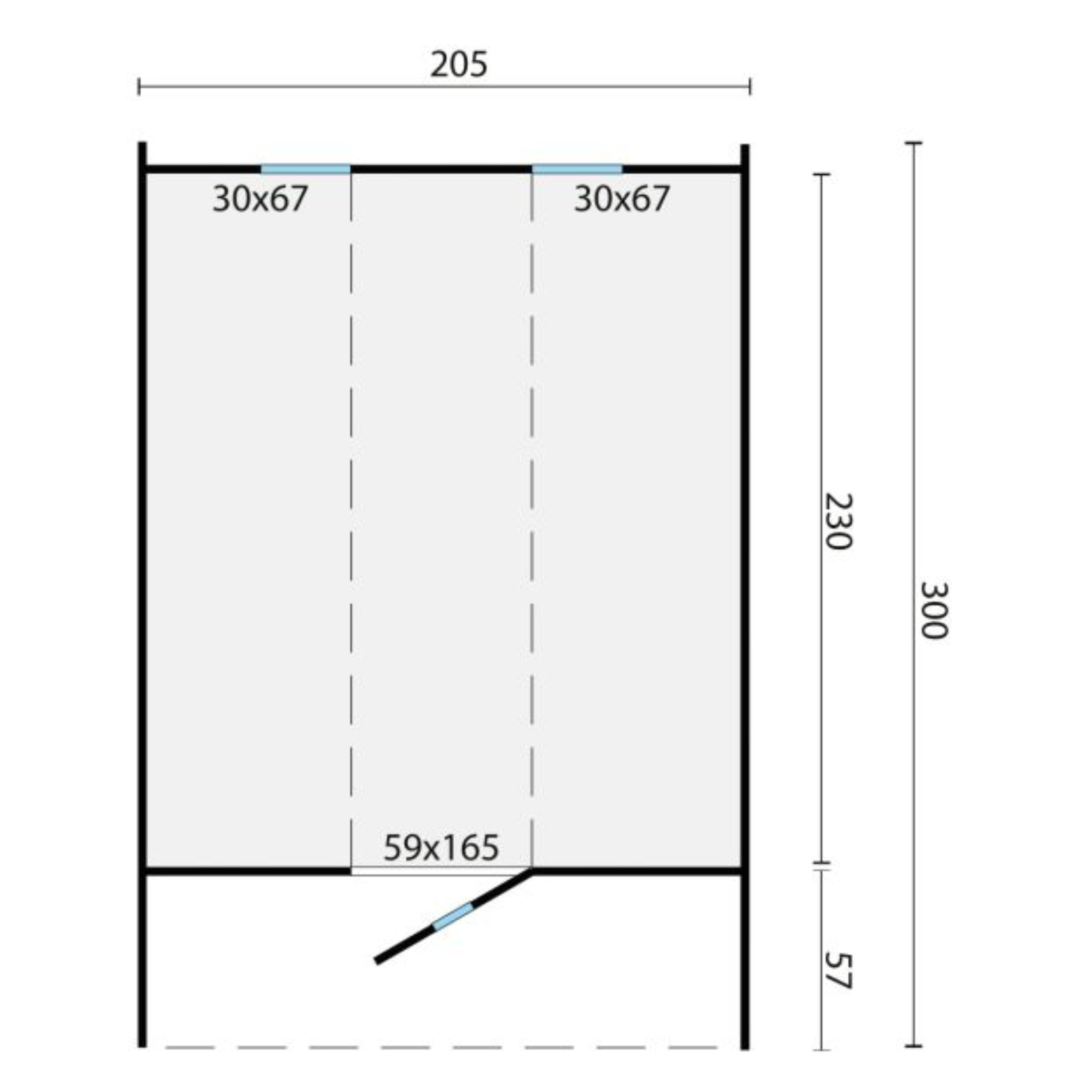 Saunabarrel Ø205 x 300 cm 42 mm Thermowood