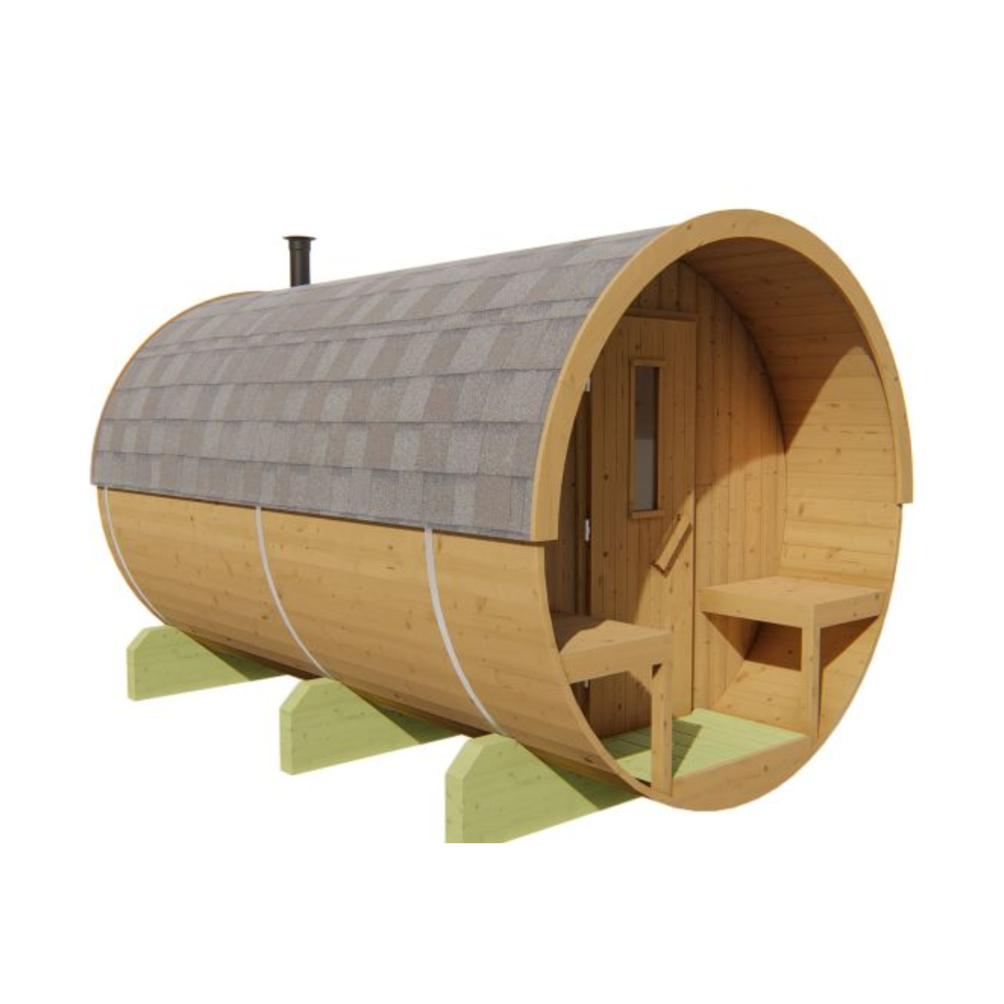 Saunabarrel Ø205 x 350 cm 42 mm Thermowood