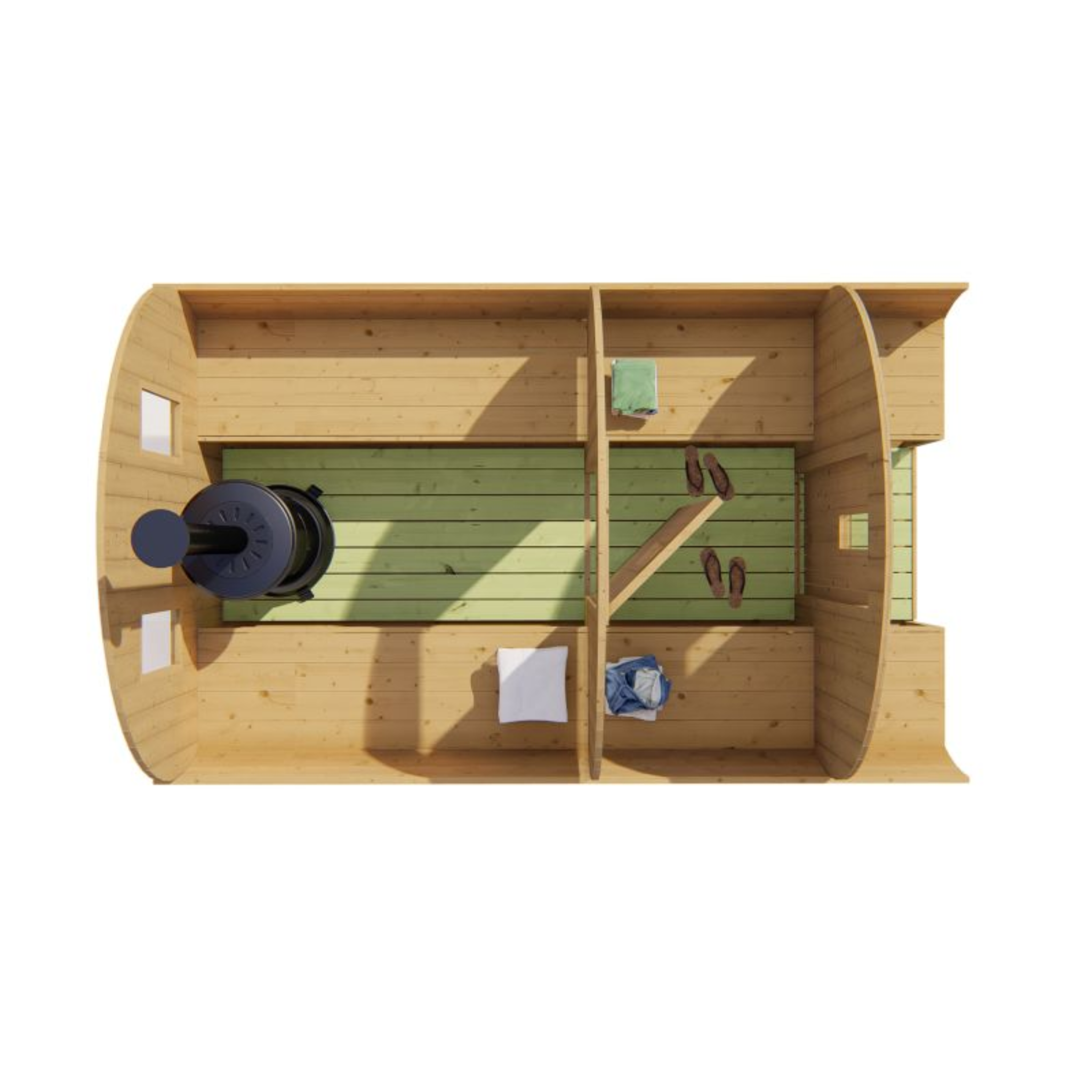 Saunabarrel Ø205 x 350 cm 42 mm Thermowood