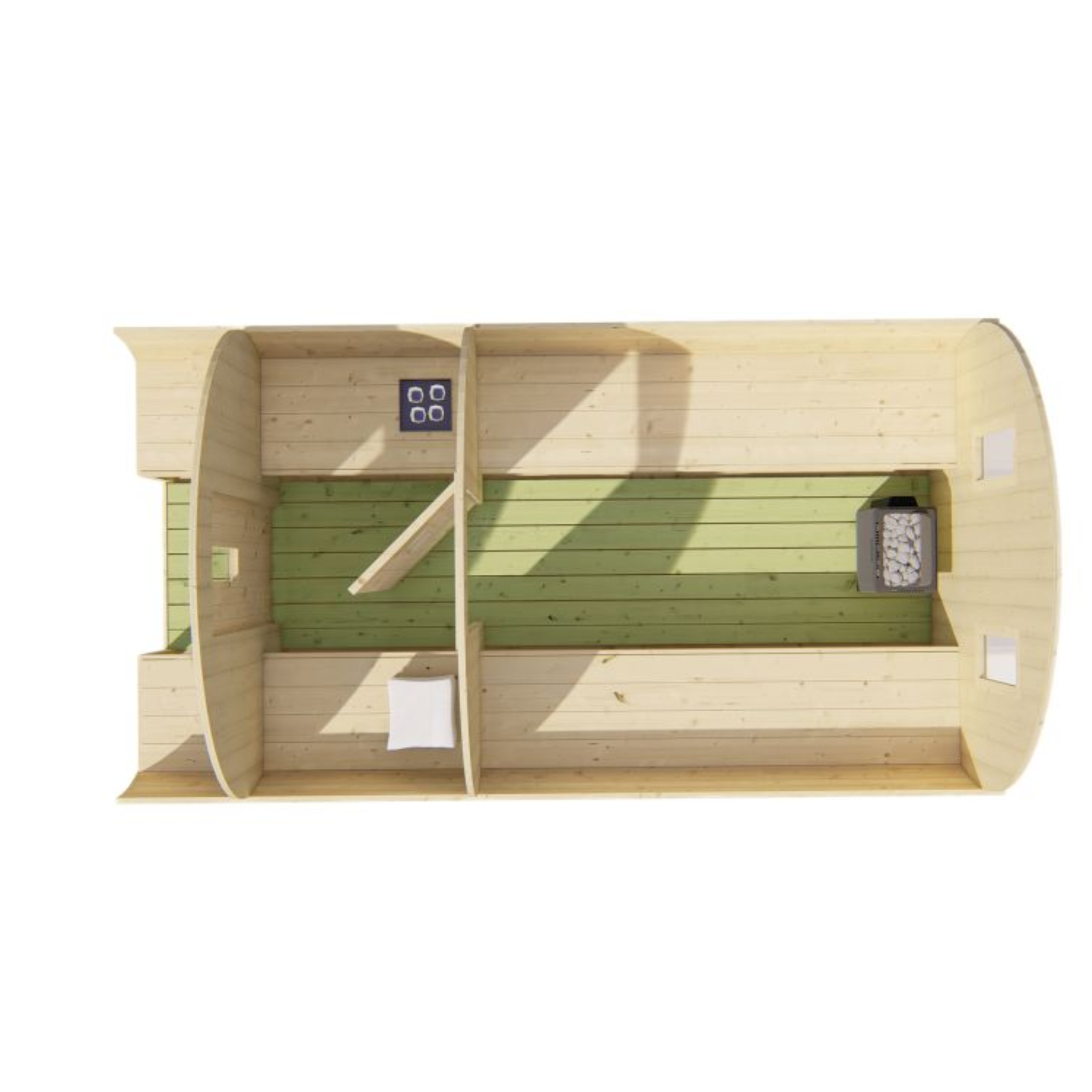 Saunabarrel Ø205 x 400 cm 38 mm onbehandeld vuren