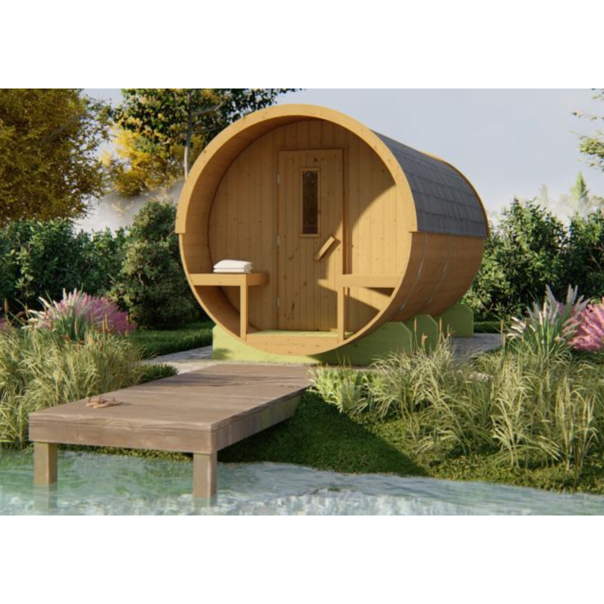 Saunabarrel Ø205 x 400 cm 42 mm Thermowood