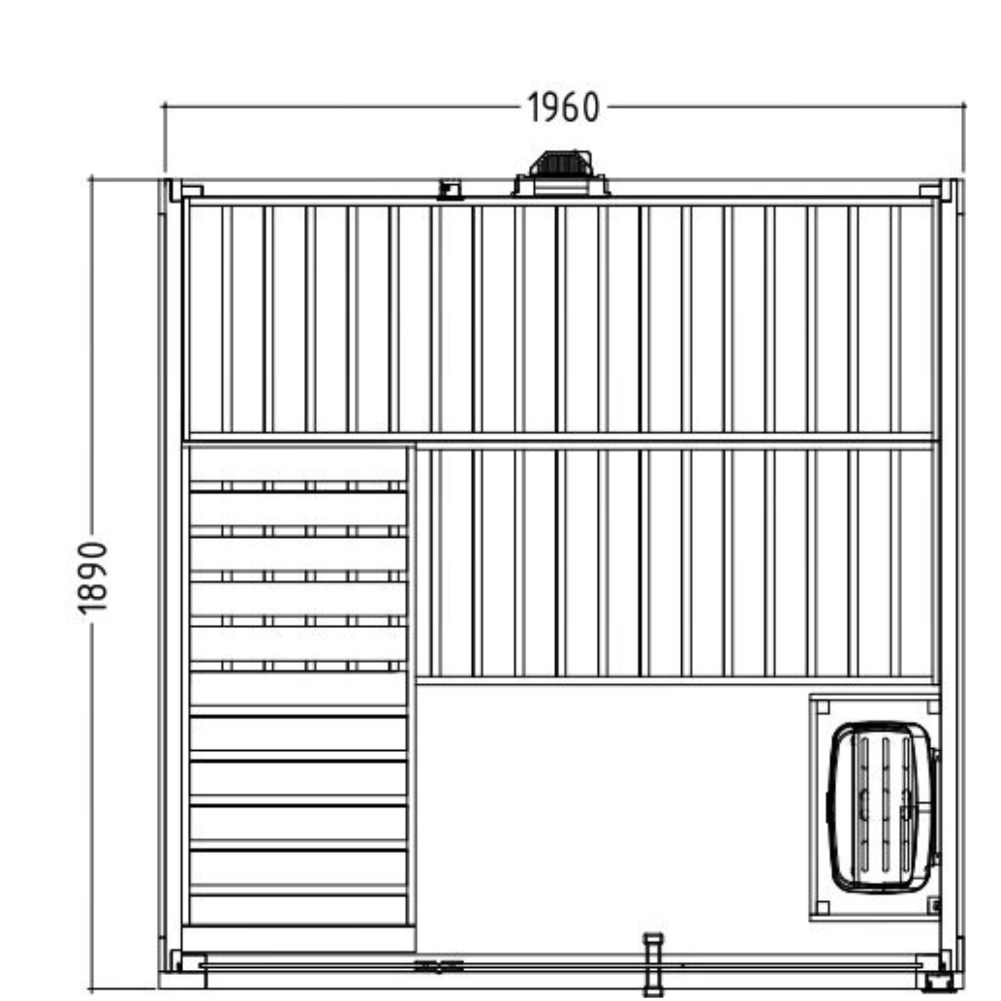 Binnensauna Family L