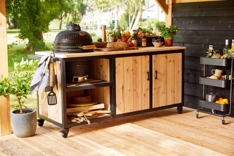 Buitenkeuken Acero douglas/staal 180 cm