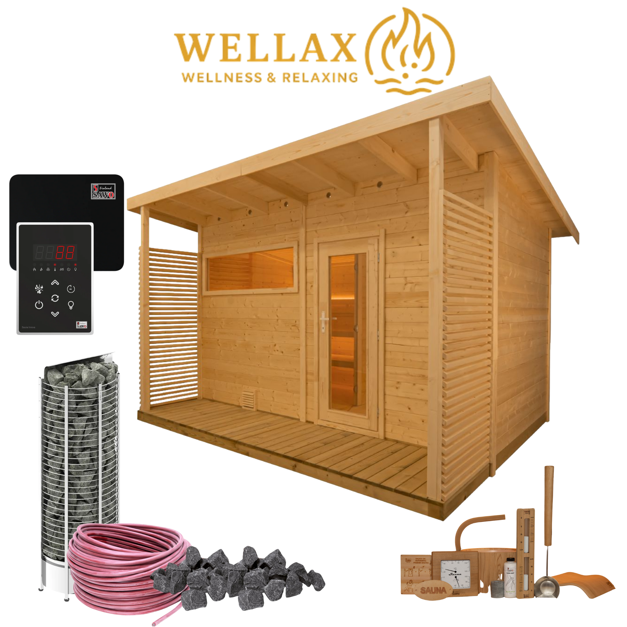 Buitensauna SCALA Large Bundel