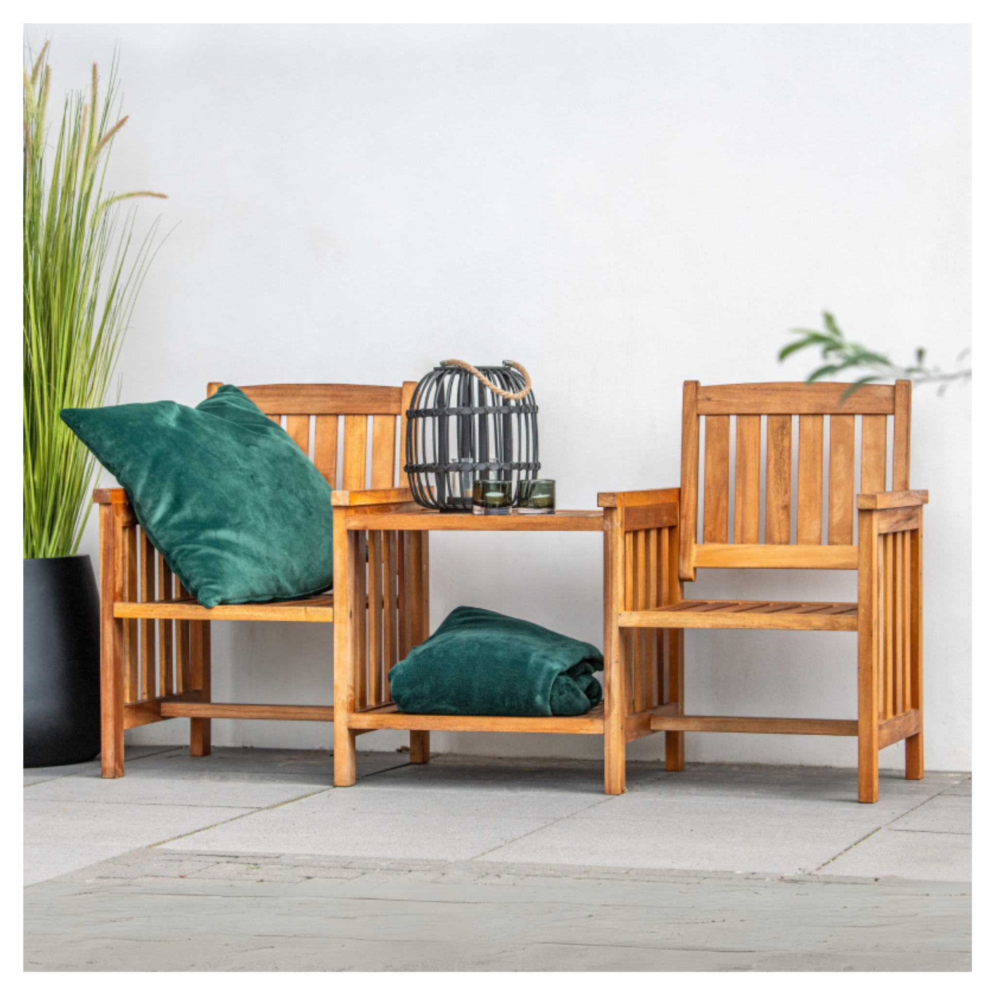 Hardhouten loveseat Premium