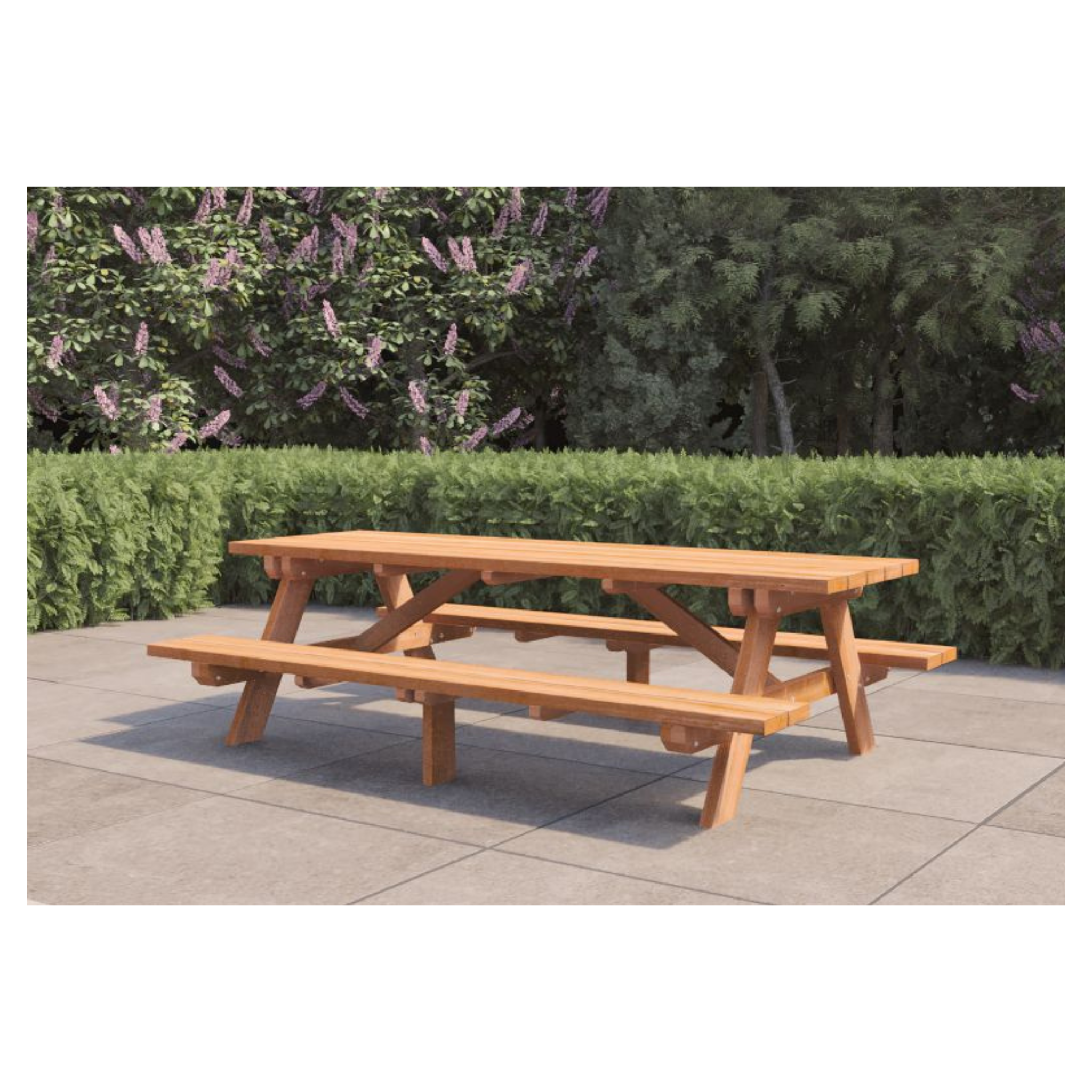 Hardhouten picknicktafel Giant