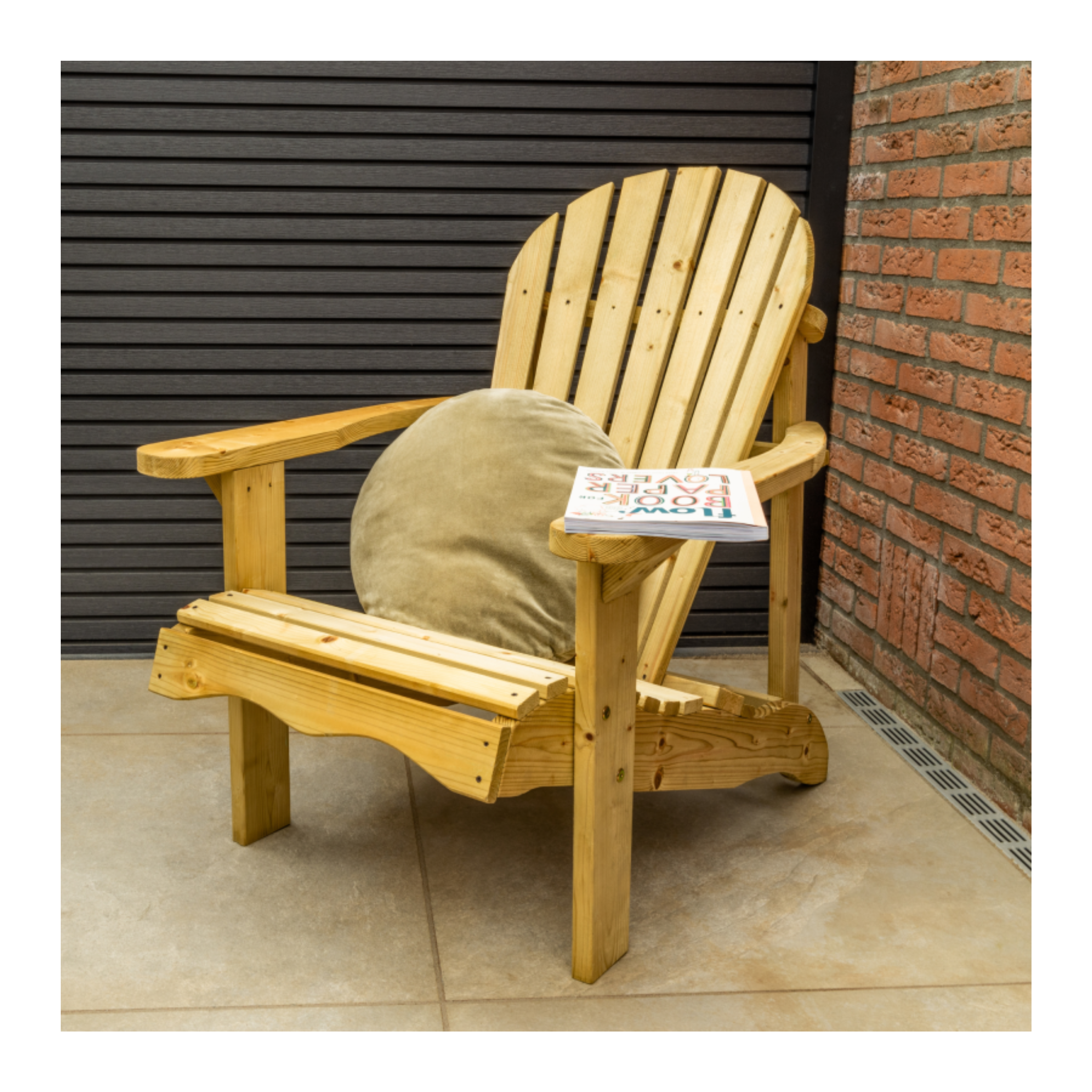 Loungestoel Miami vuren gedroogd, groen geïmpregneerd