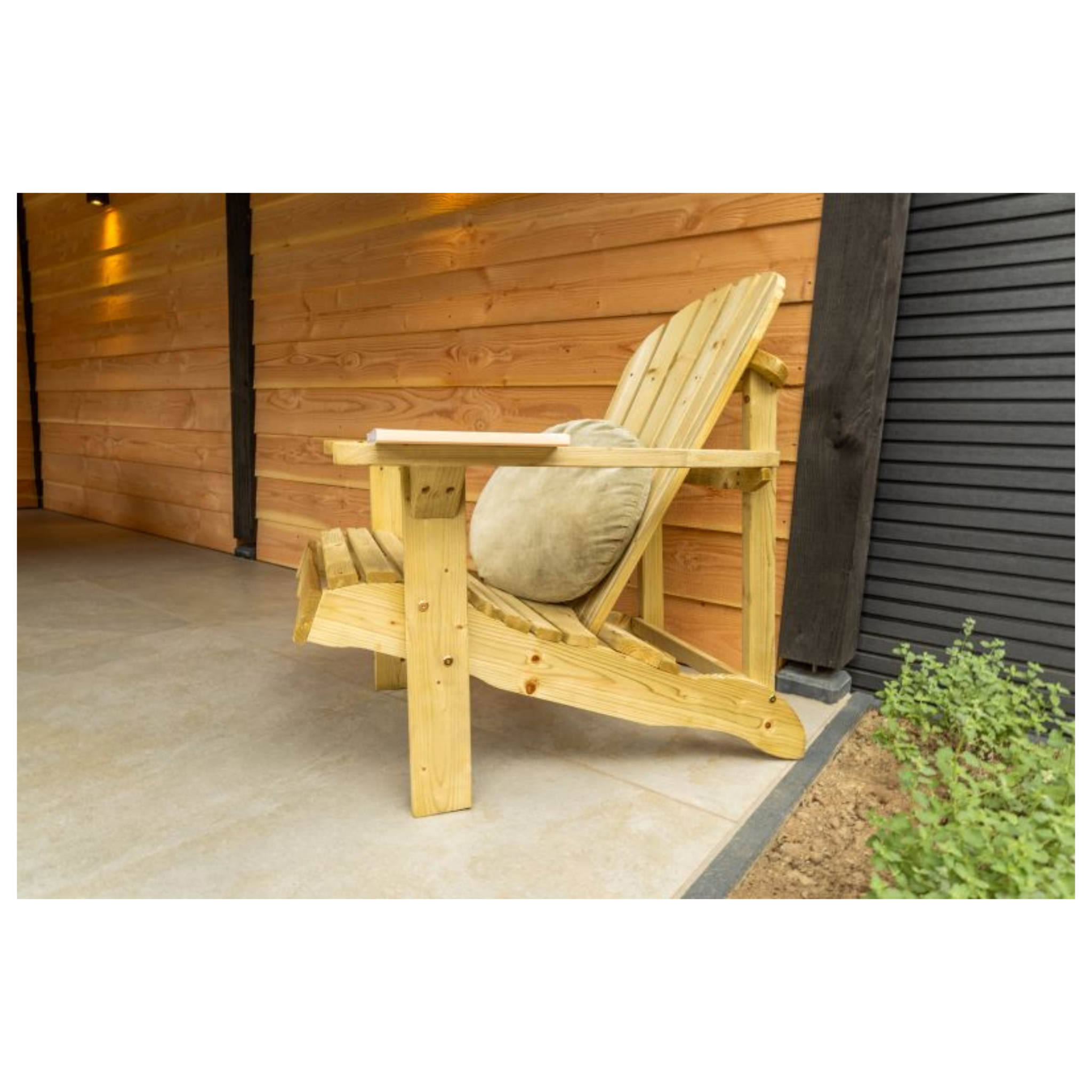 Loungestoel Miami vuren gedroogd, groen geïmpregneerd