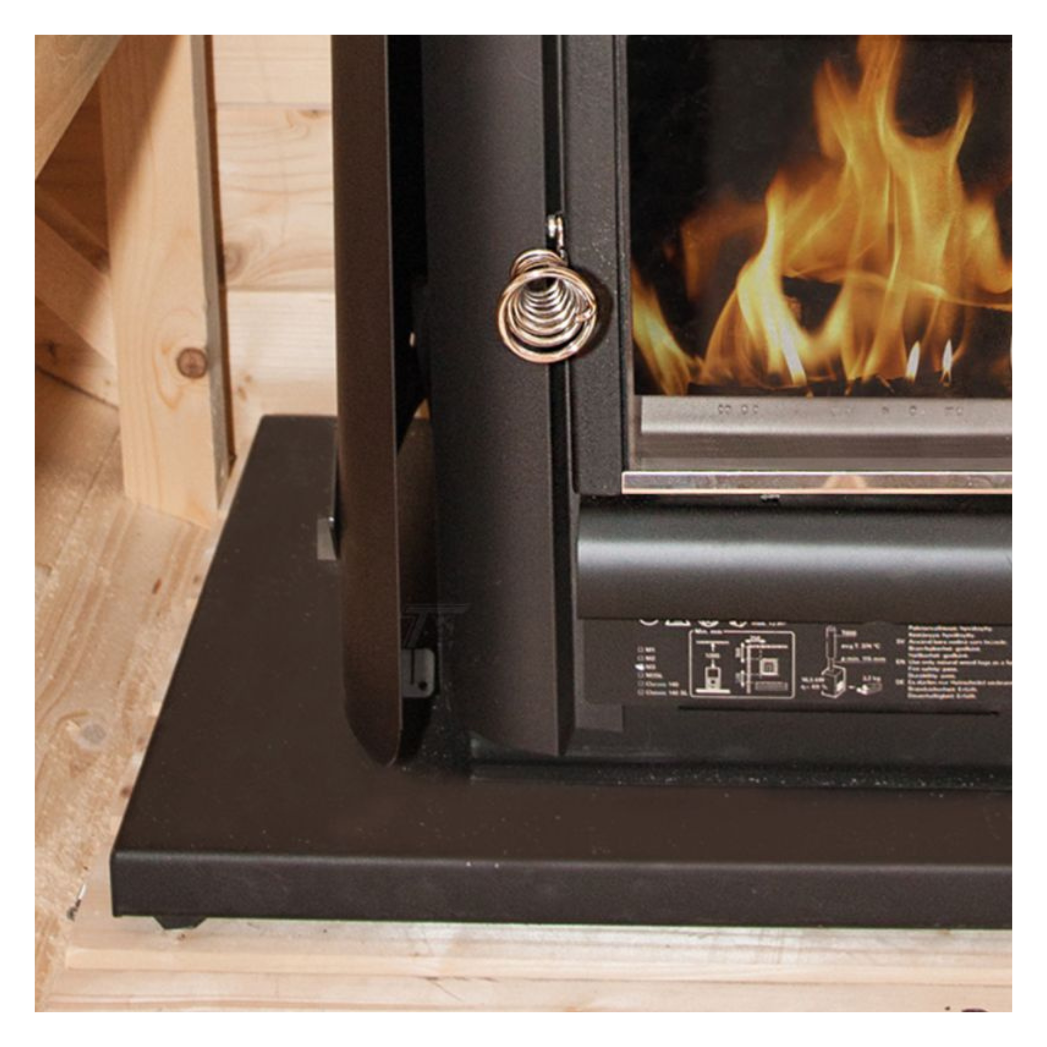 Metalen vloerplaat t.b.v. Harvia houtkachel