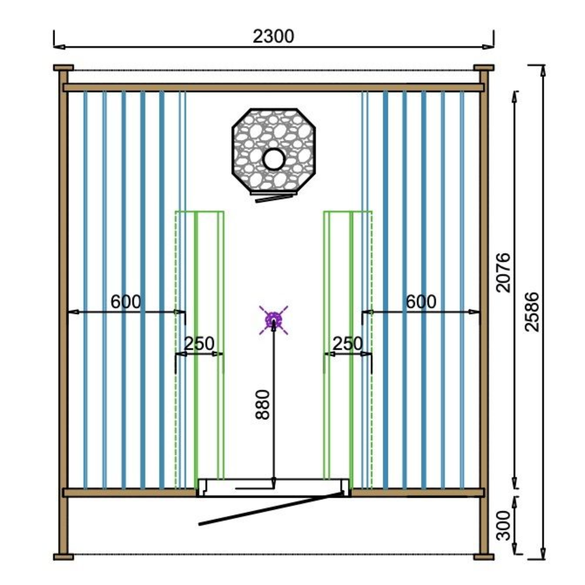Sauna Pod Tolva 260cm Thermowood