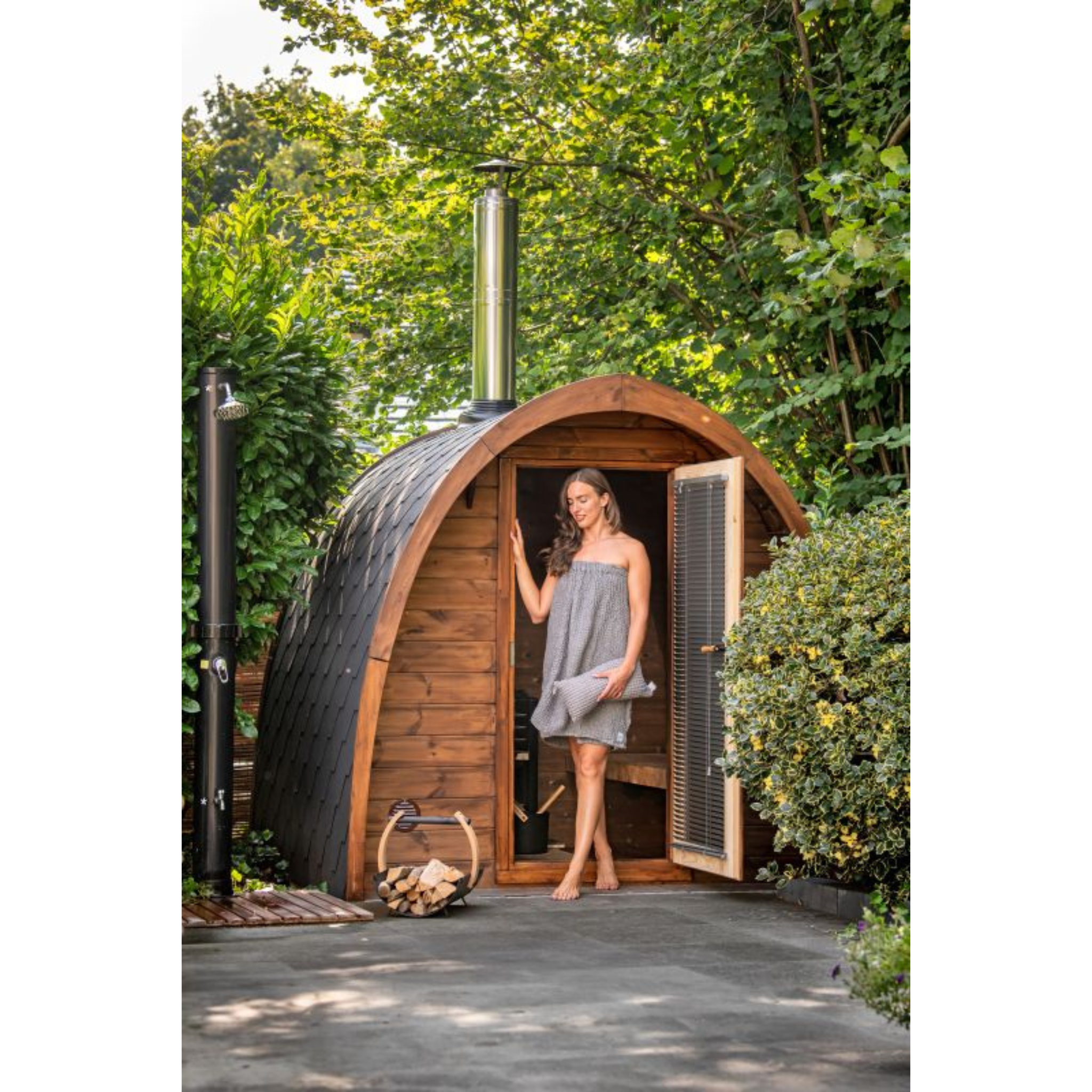 Sauna accessoire Harvia door Luhta handdoek 80,0 x 160 cm grijs