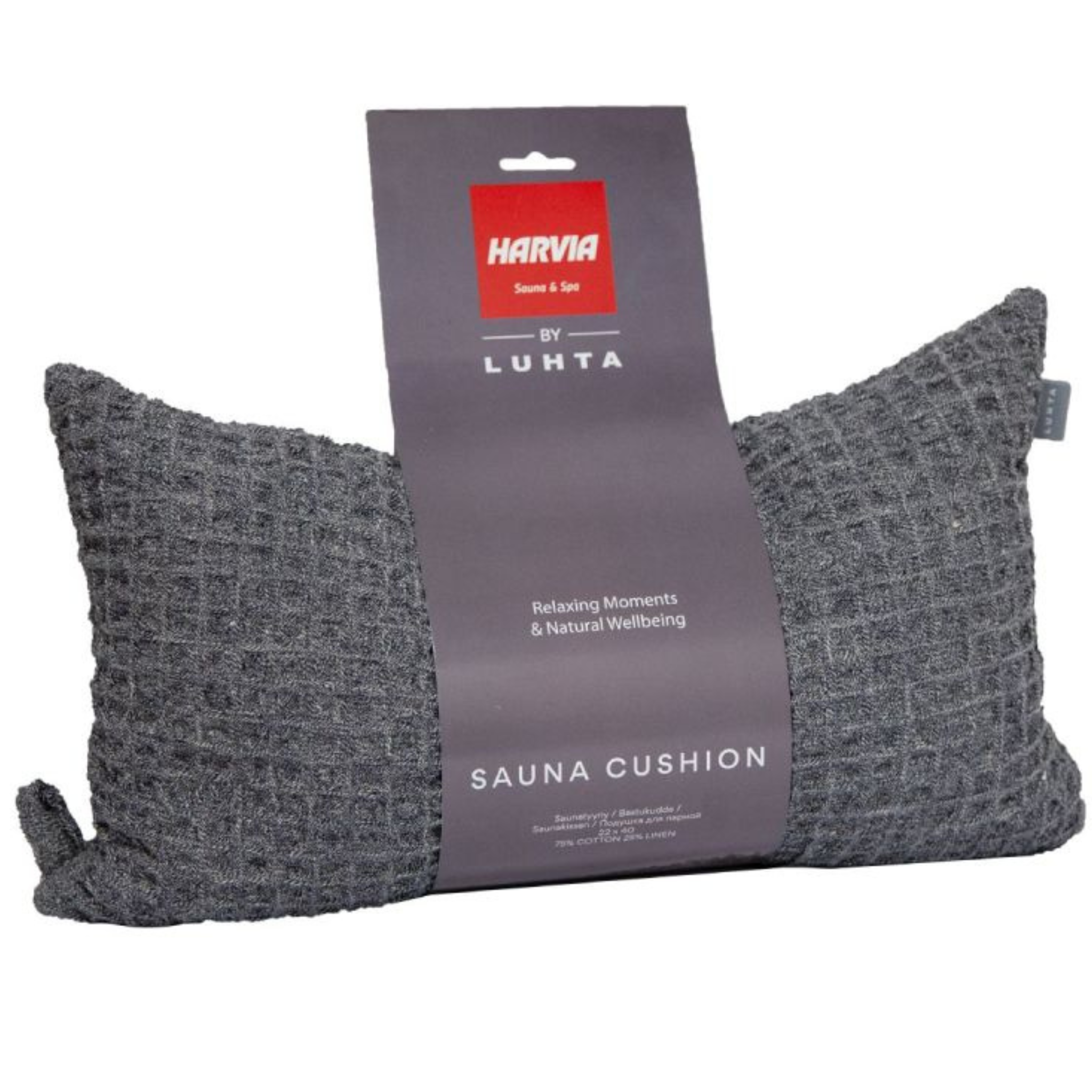 Sauna accessoire Harvia door Luhta saunakussen 22,0 x 40,0 cm grijs