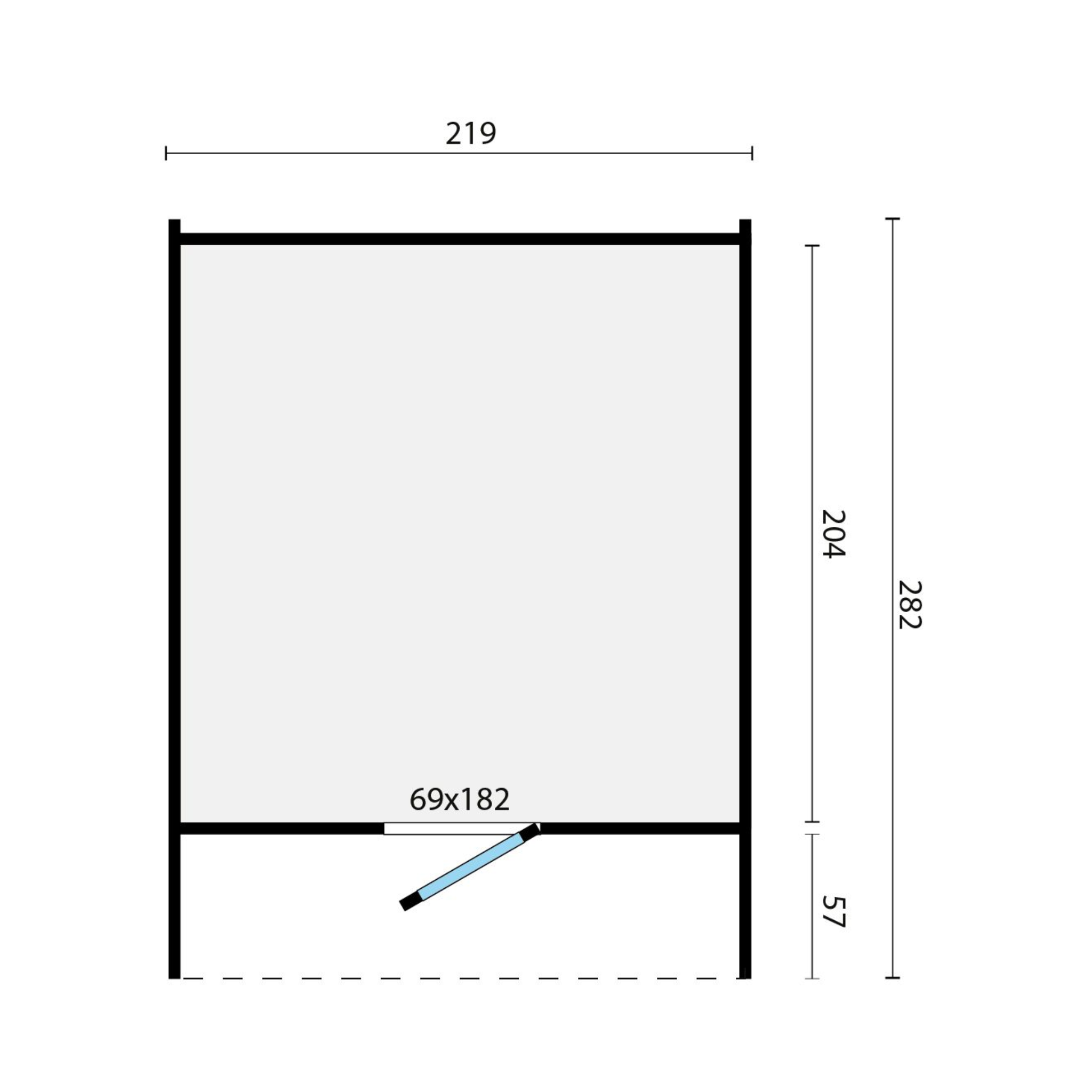 Sauna cube Rovaniemi 280 cm 38 mm onbehandeld