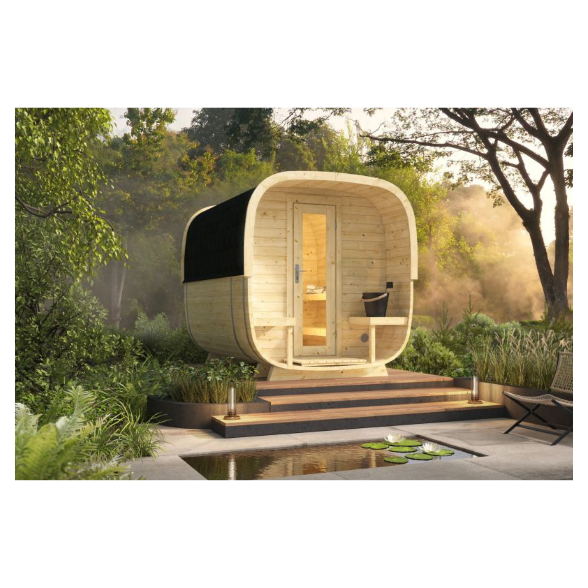 Sauna cube Rovaniemi 280 cm 38 mm onbehandeld