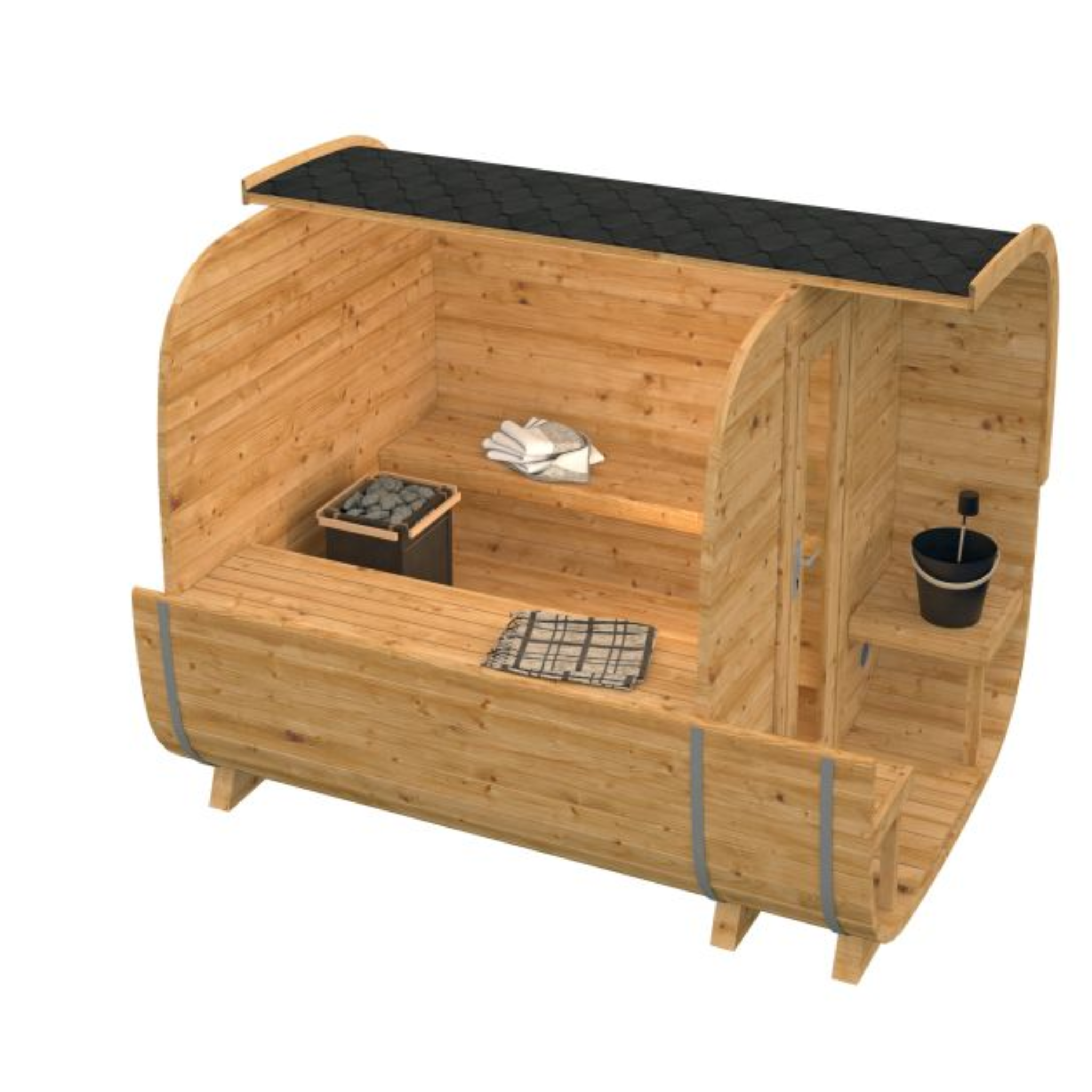 Sauna cube Rovaniemi 280 cm 42 mm Thermowood