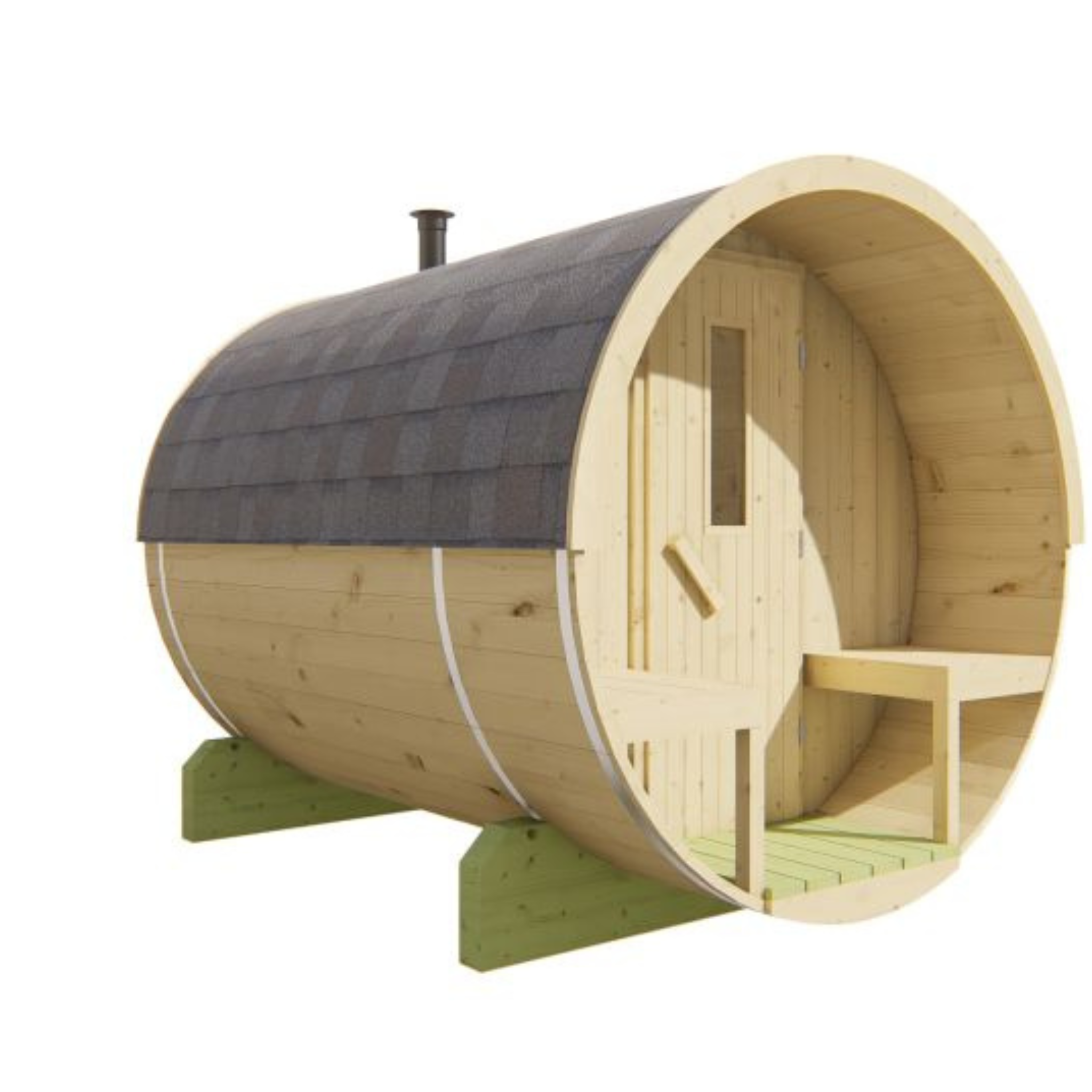 Saunabarrel Ø205 x 250 cm 38 mm onbehandeld vuren