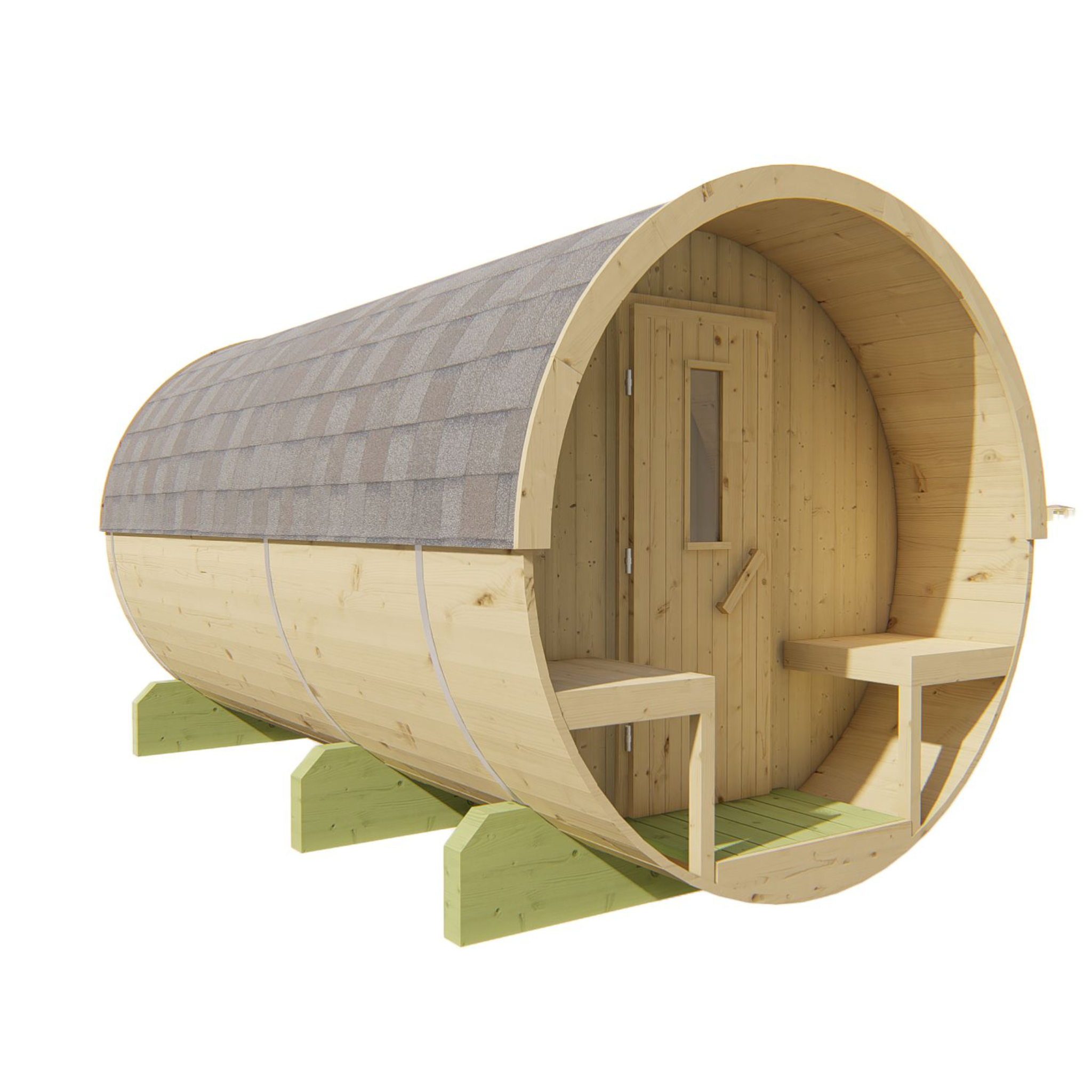 Saunabarrel Ø205 x 350 cm 38 mm onbehandeld vuren