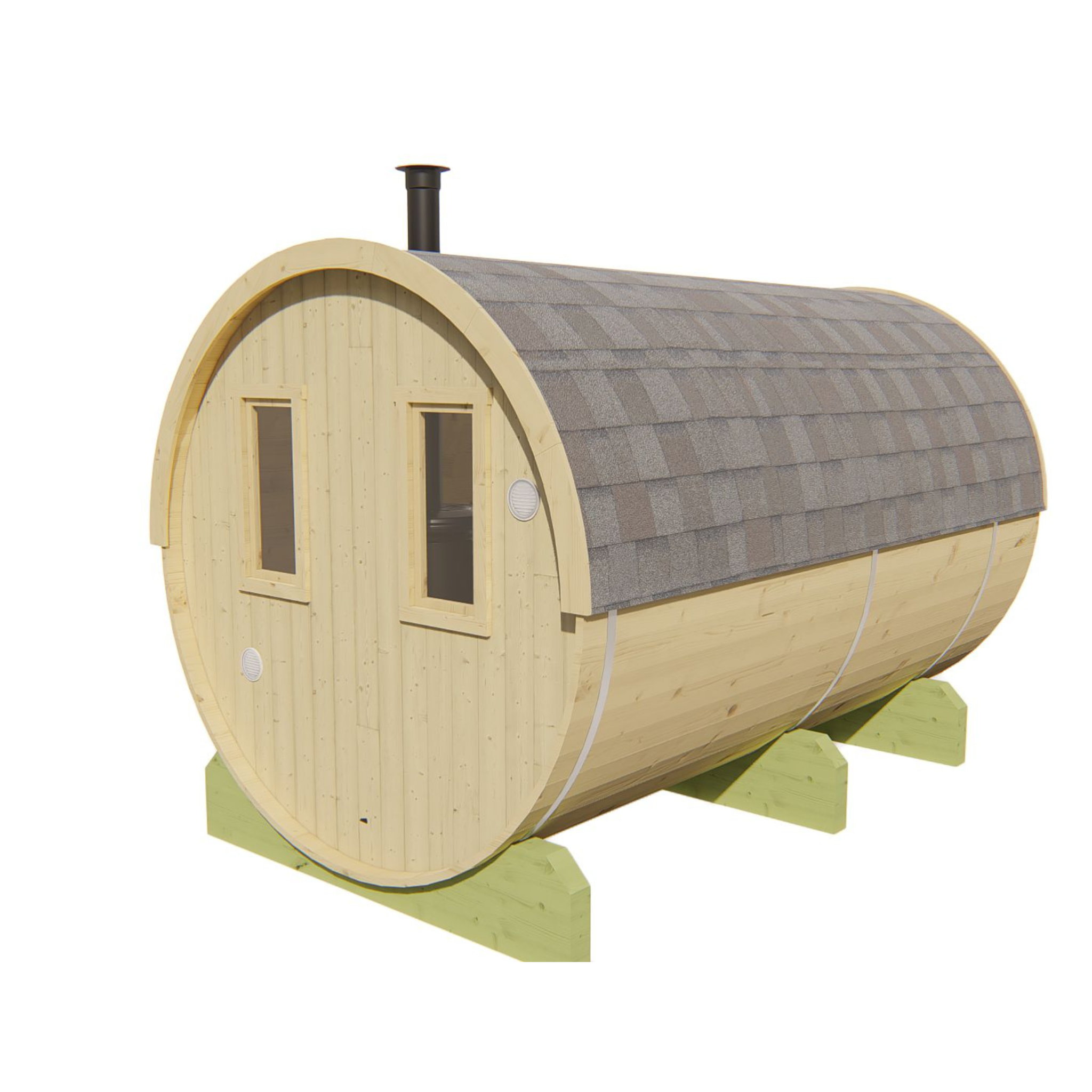 Saunabarrel Ø205 x 350 cm 38 mm onbehandeld vuren