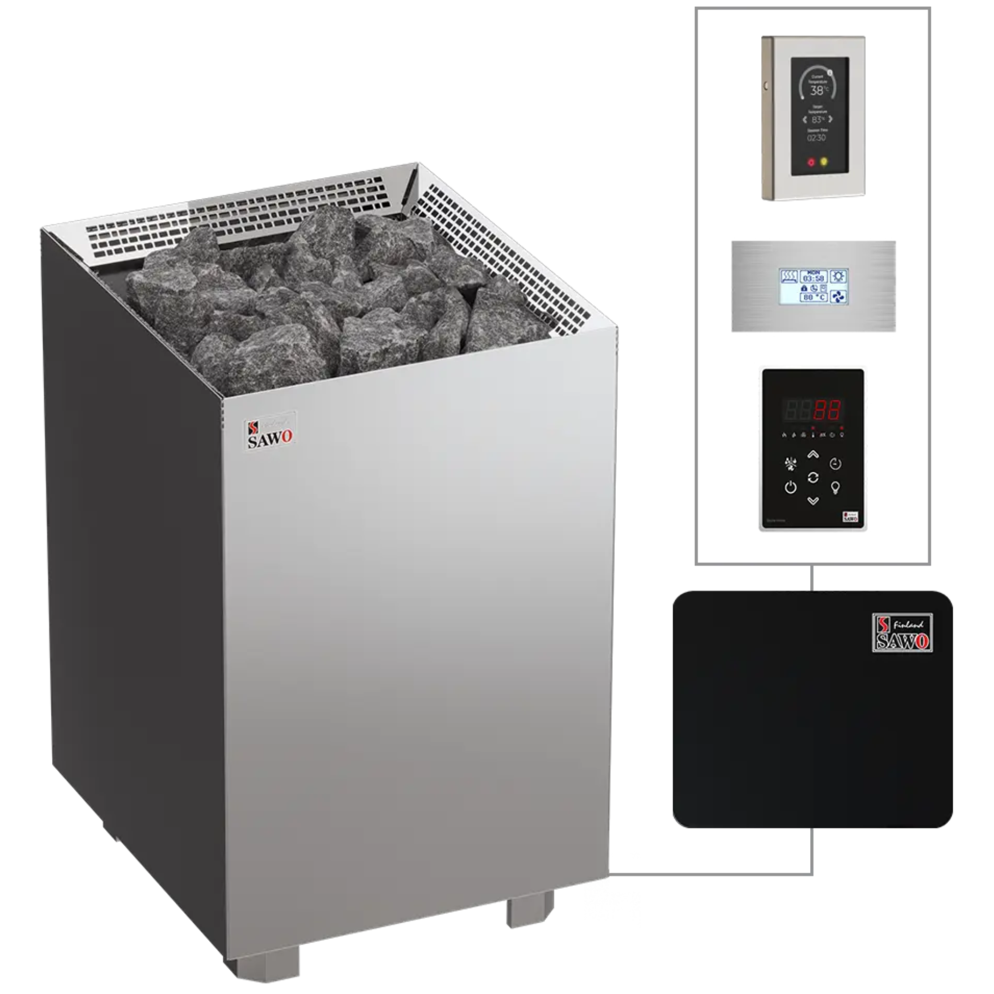 Saunakachel Nordex Floor 10.5 exclusief besturing