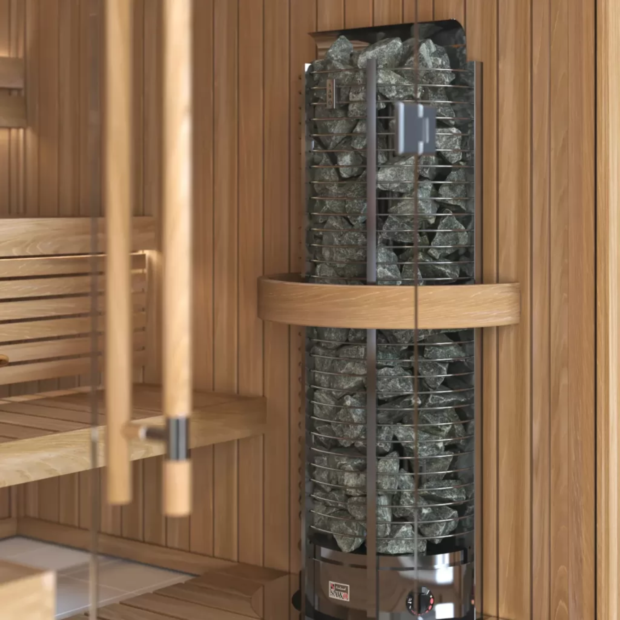 Saunakachel Tower Heater Wand 10.5 kW ex. besturing Ni