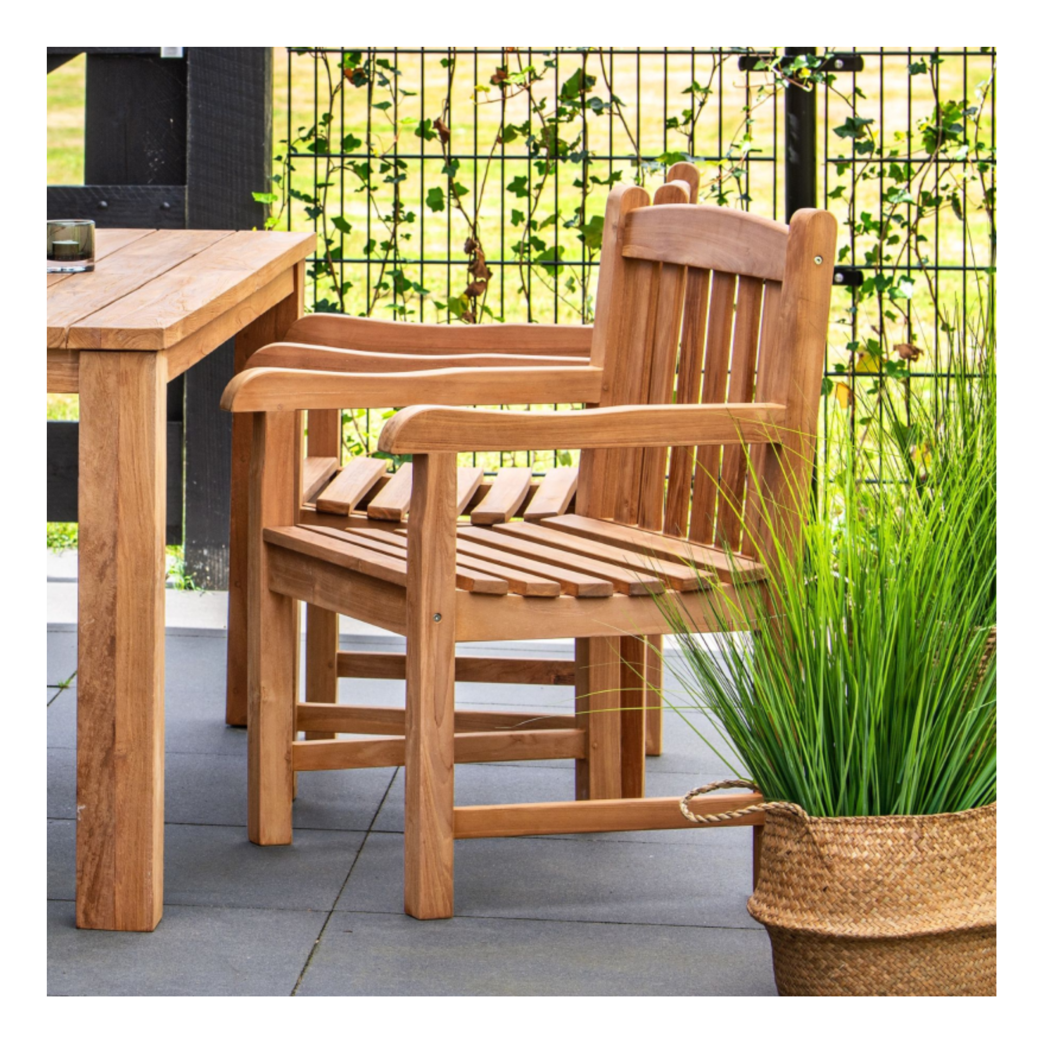 Teak blokstoel Birmingham