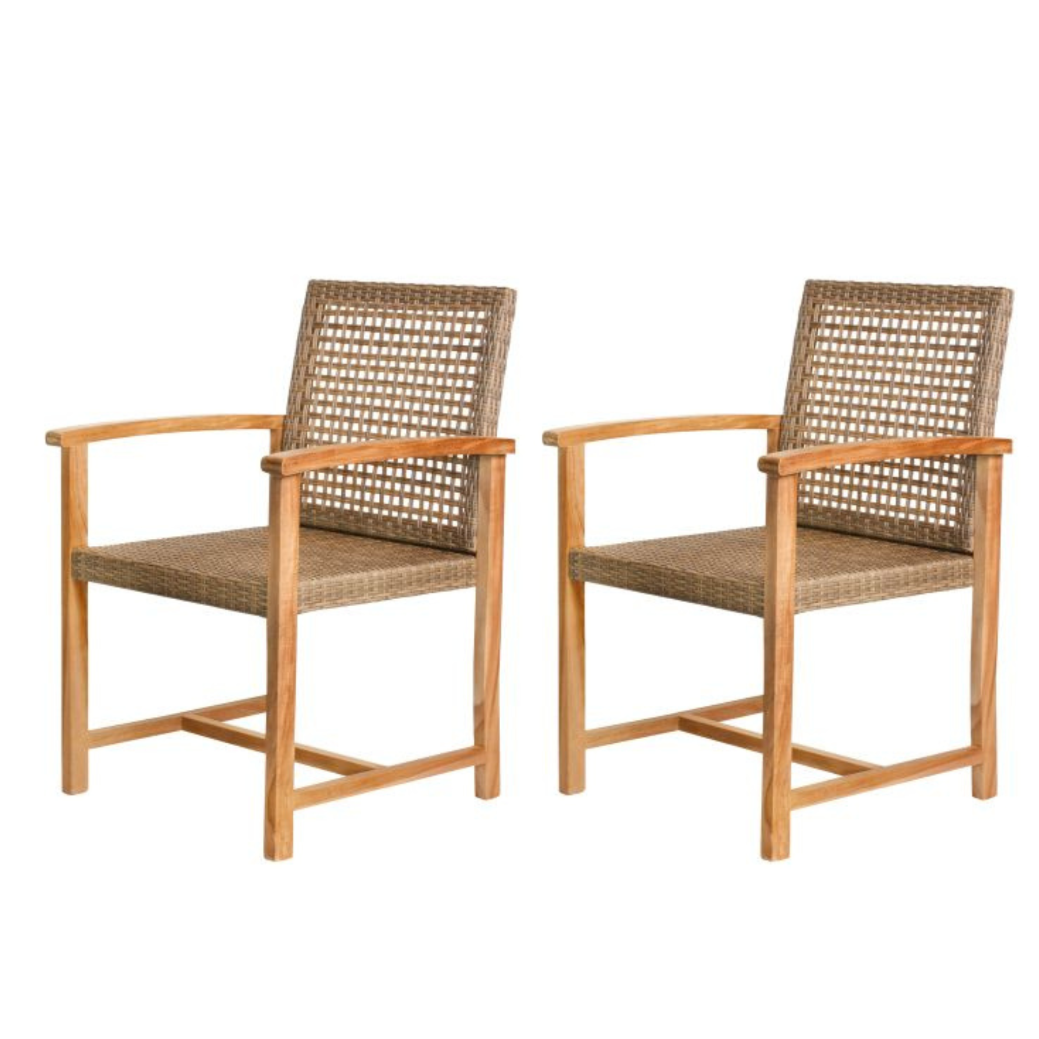 Teak tuinstoel Blitar (set van 2 stoelen)