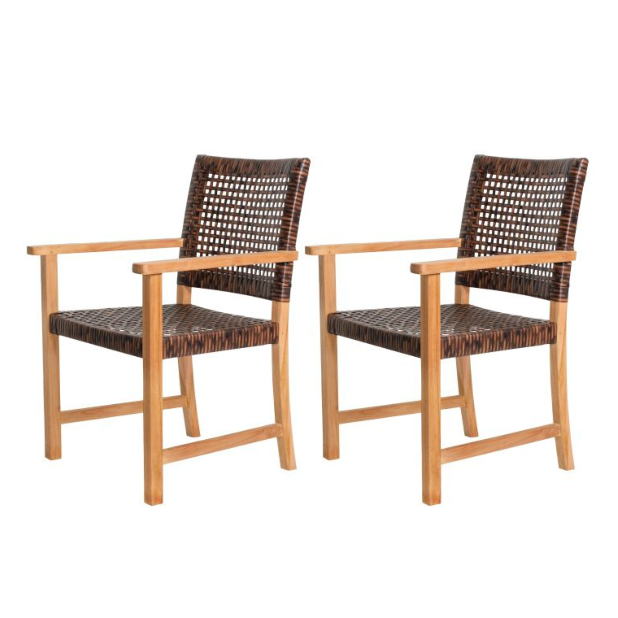 Teak tuinstoel Madiun (set van 2 stoelen)