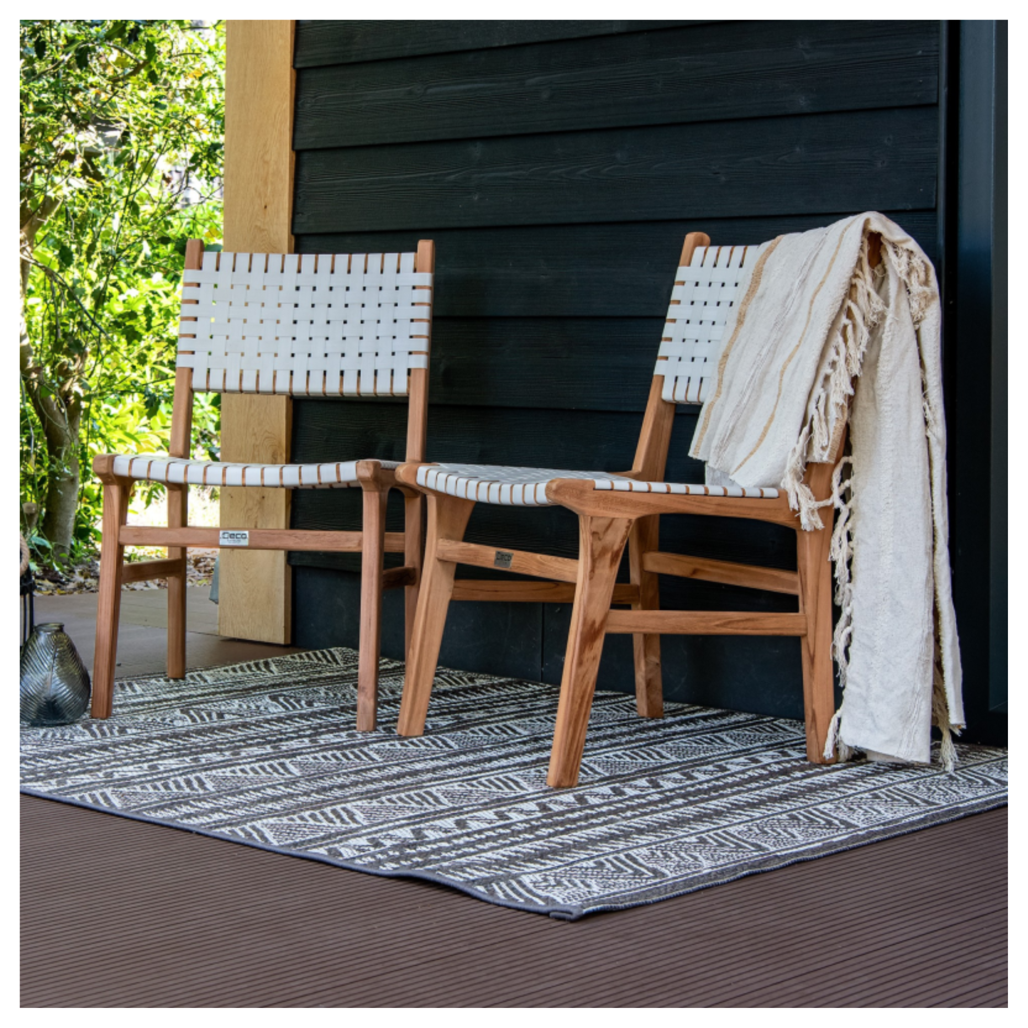 Teak tuinstoel Mataram (set van 2 stoelen)