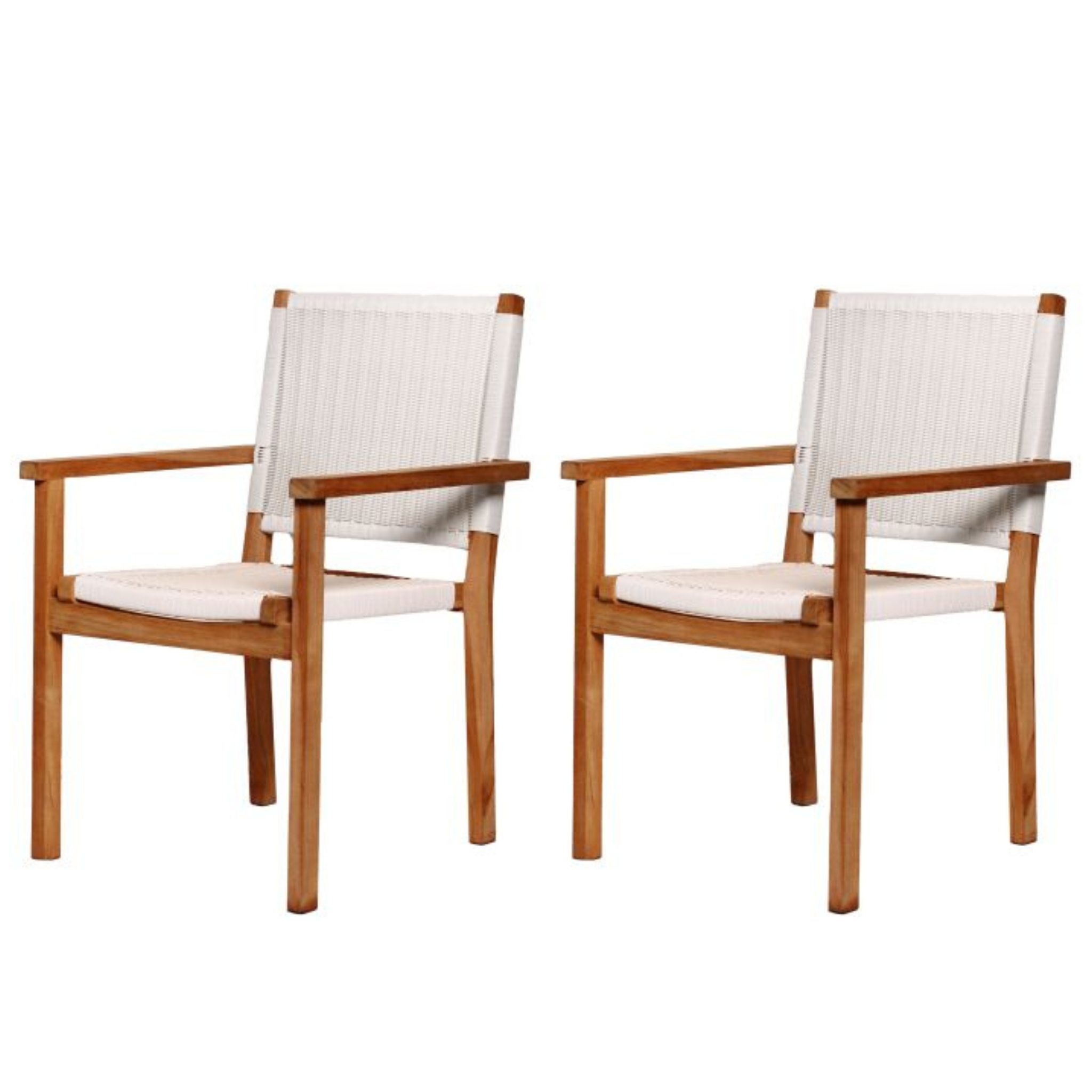 Teak tuinstoel Riau (set van 2 stoelen)