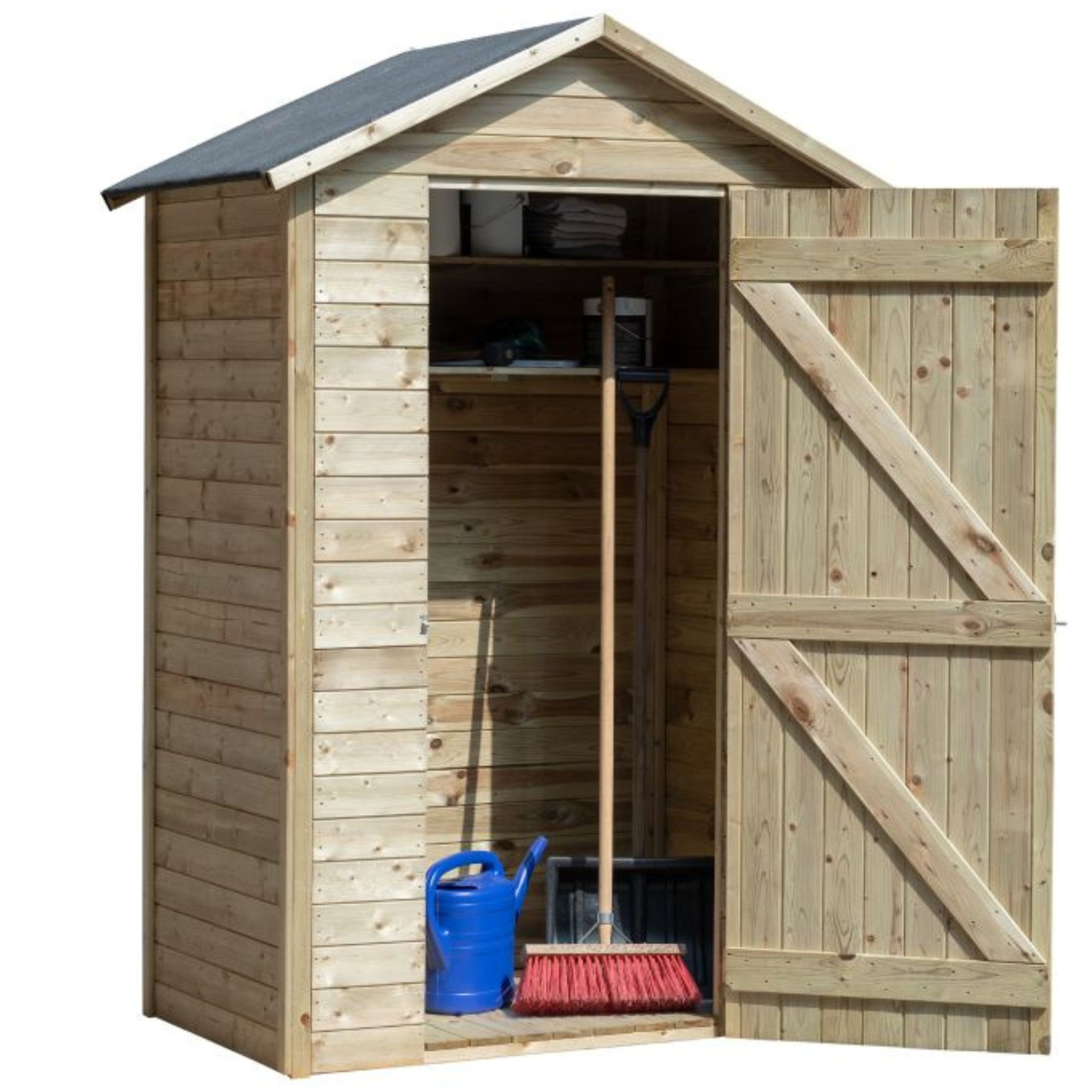 Tuinkast Drenthe vuren groen geïmpregneerd incl. dakleer