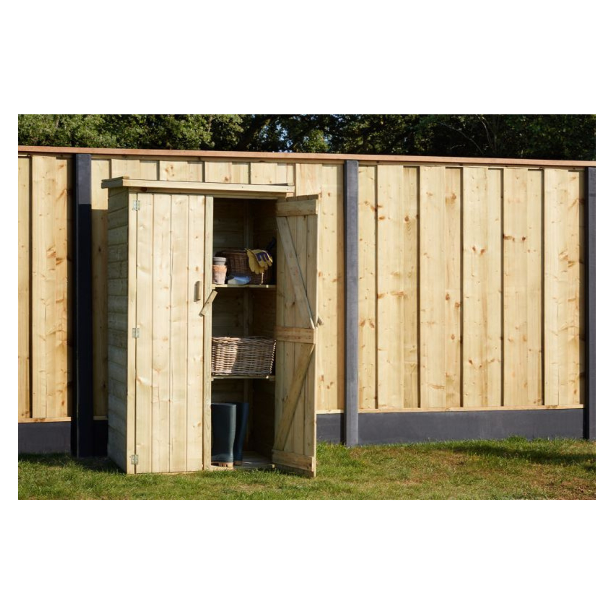 Tuinkast Vaals vuren groen geïmpregneerd incl. dakleer