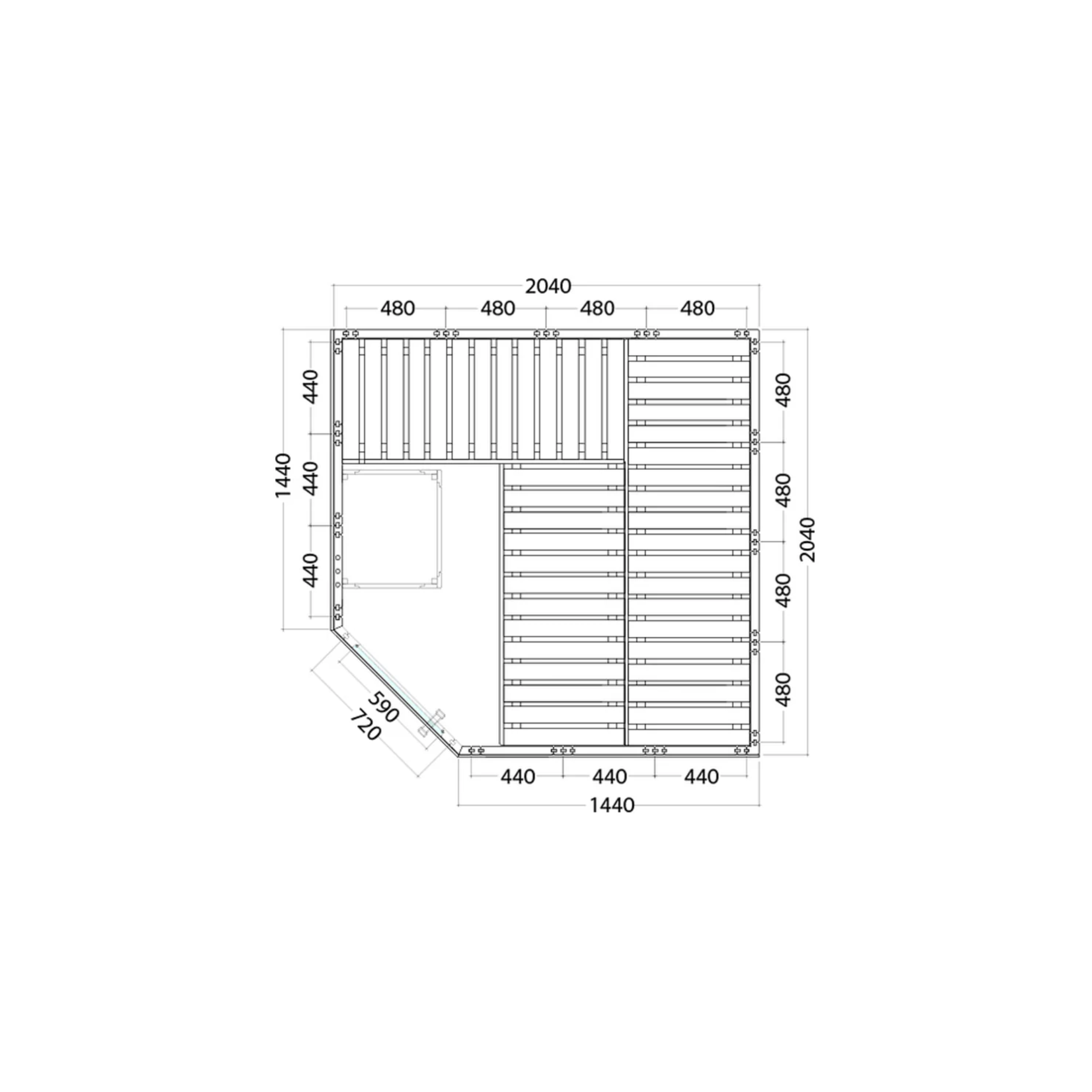 Sauna Wellfun Corner 206x206