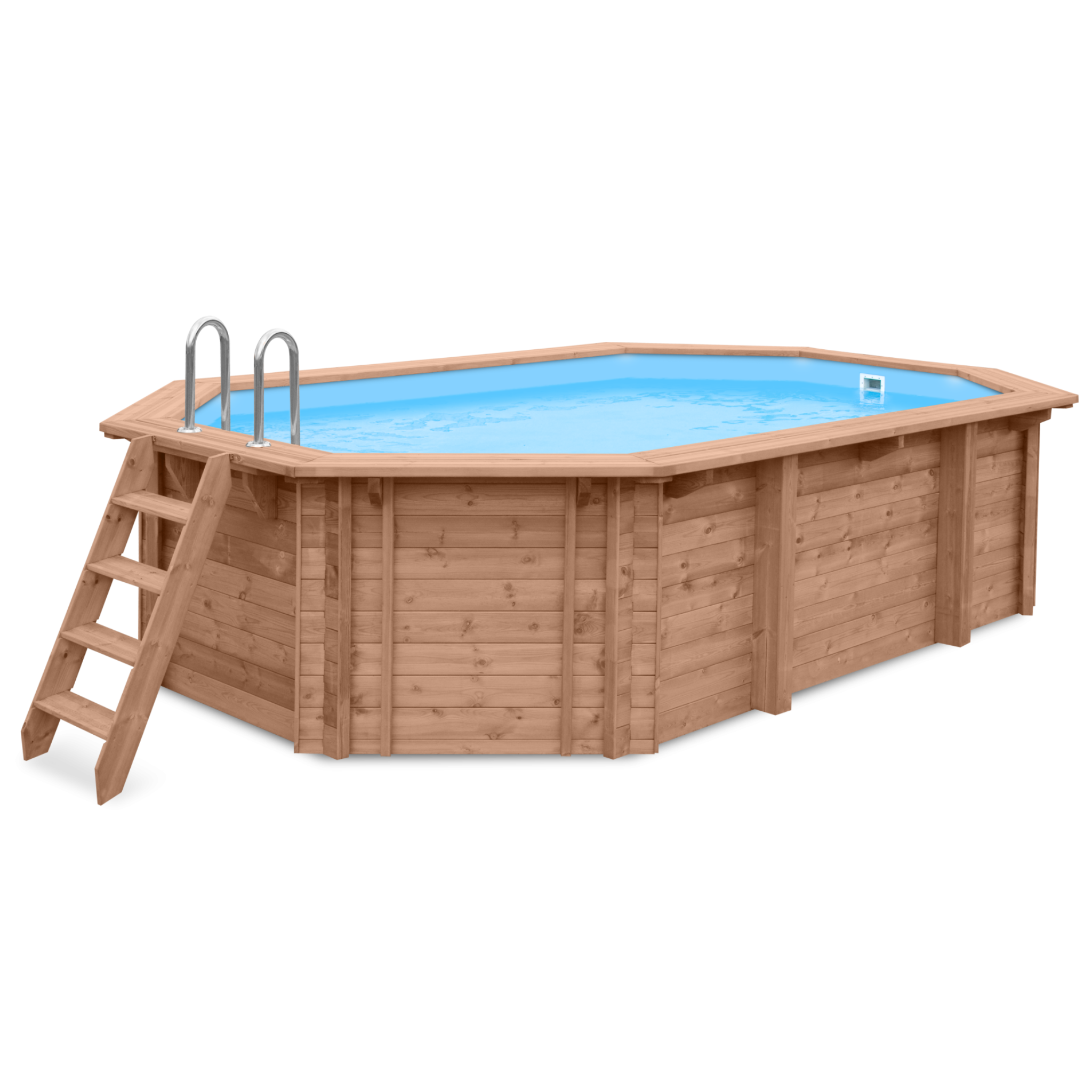 Luxe houten zwembad Daaibooi Beach 563 x 352 x 124 cm