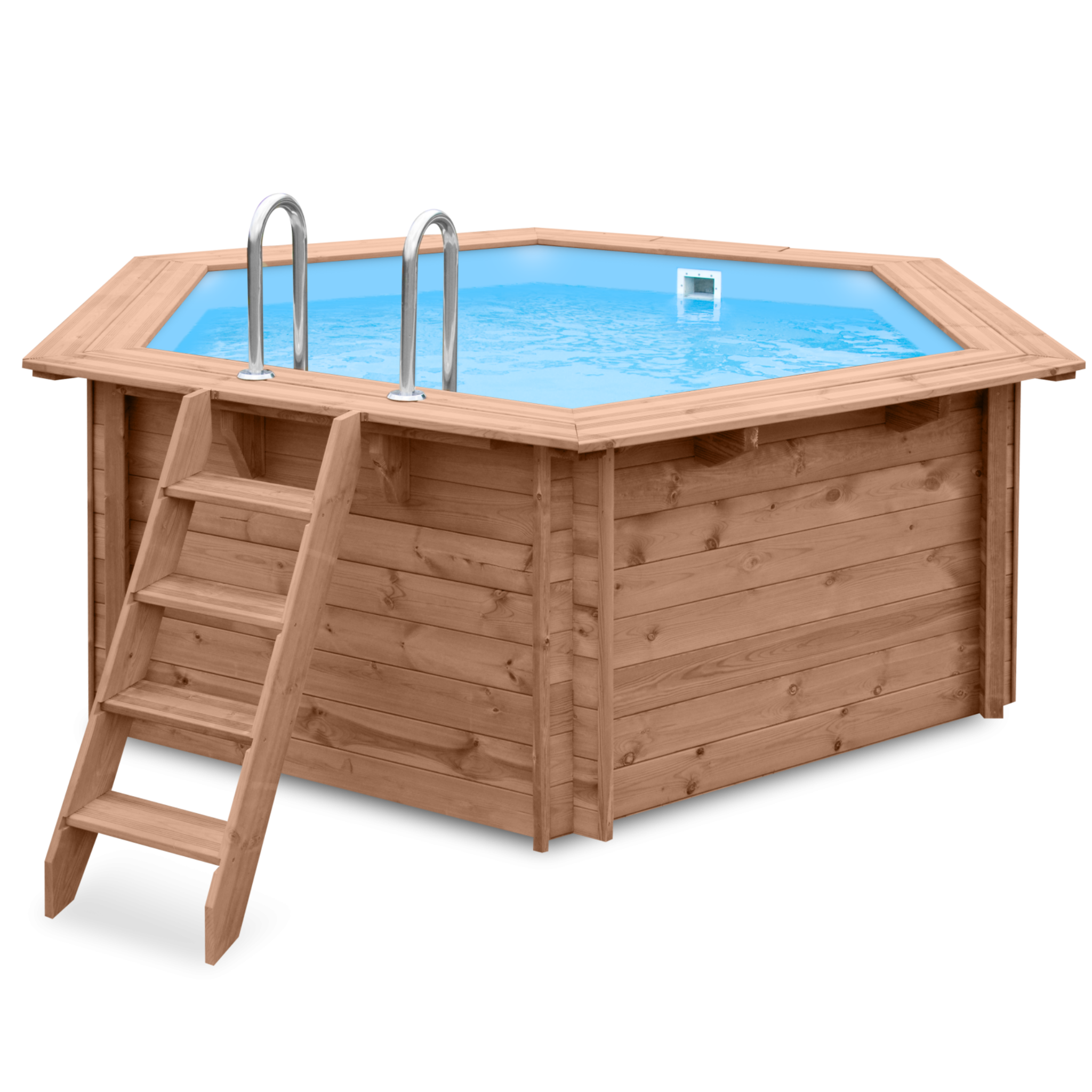 Luxe houten zwembad Mambo Beach 355 x 307 x 116 cm