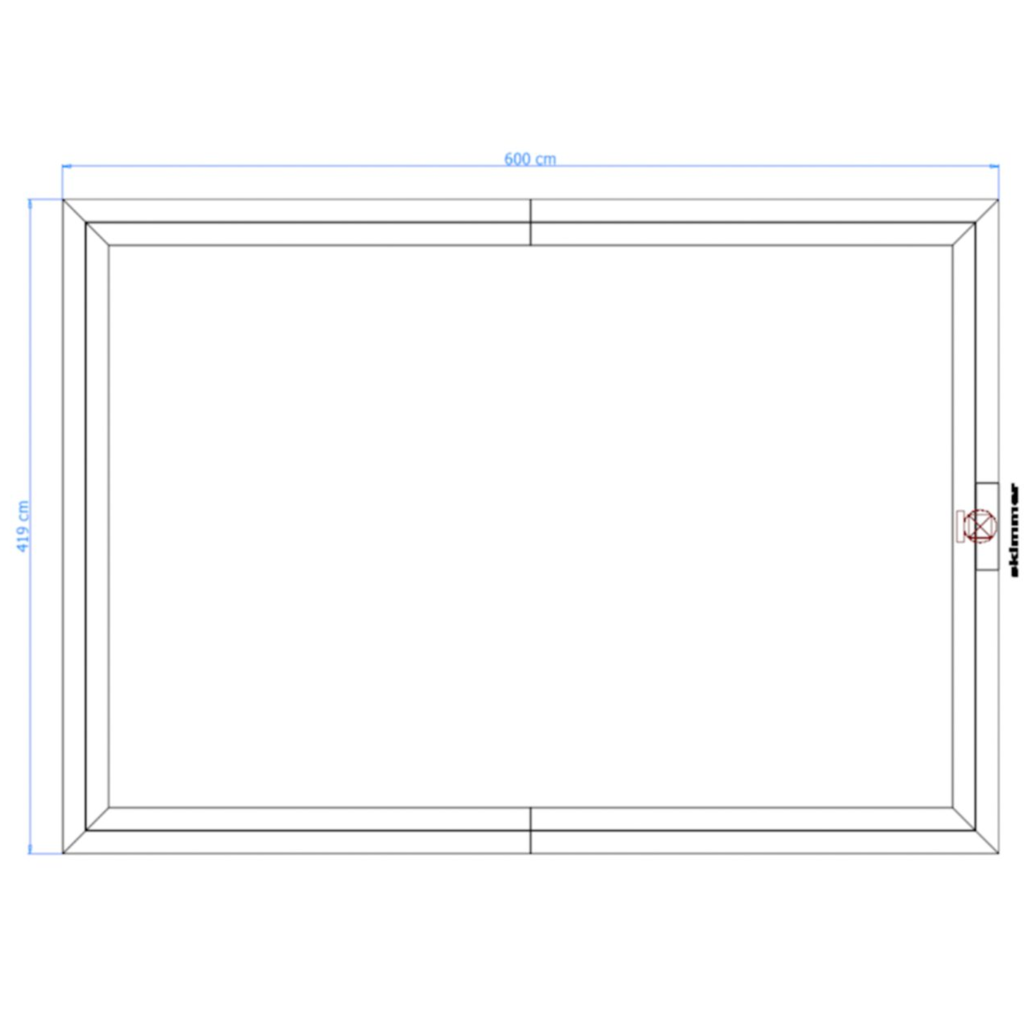 Luxe houten zwembad Playa Lagun 600 x 419 x 131 cm