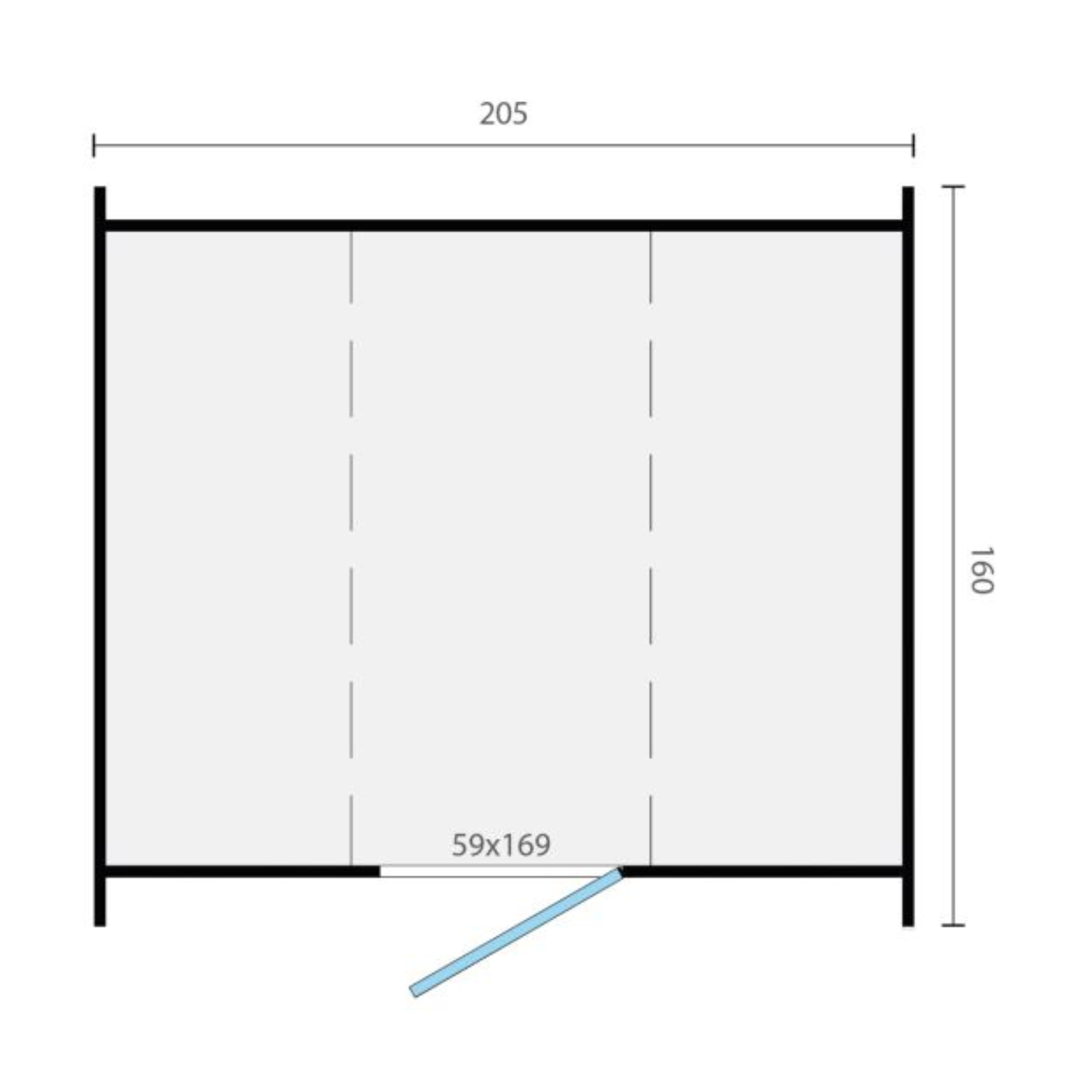 Saunabarrel Ø205 x 160 cm 38 mm onbehandeld vuren