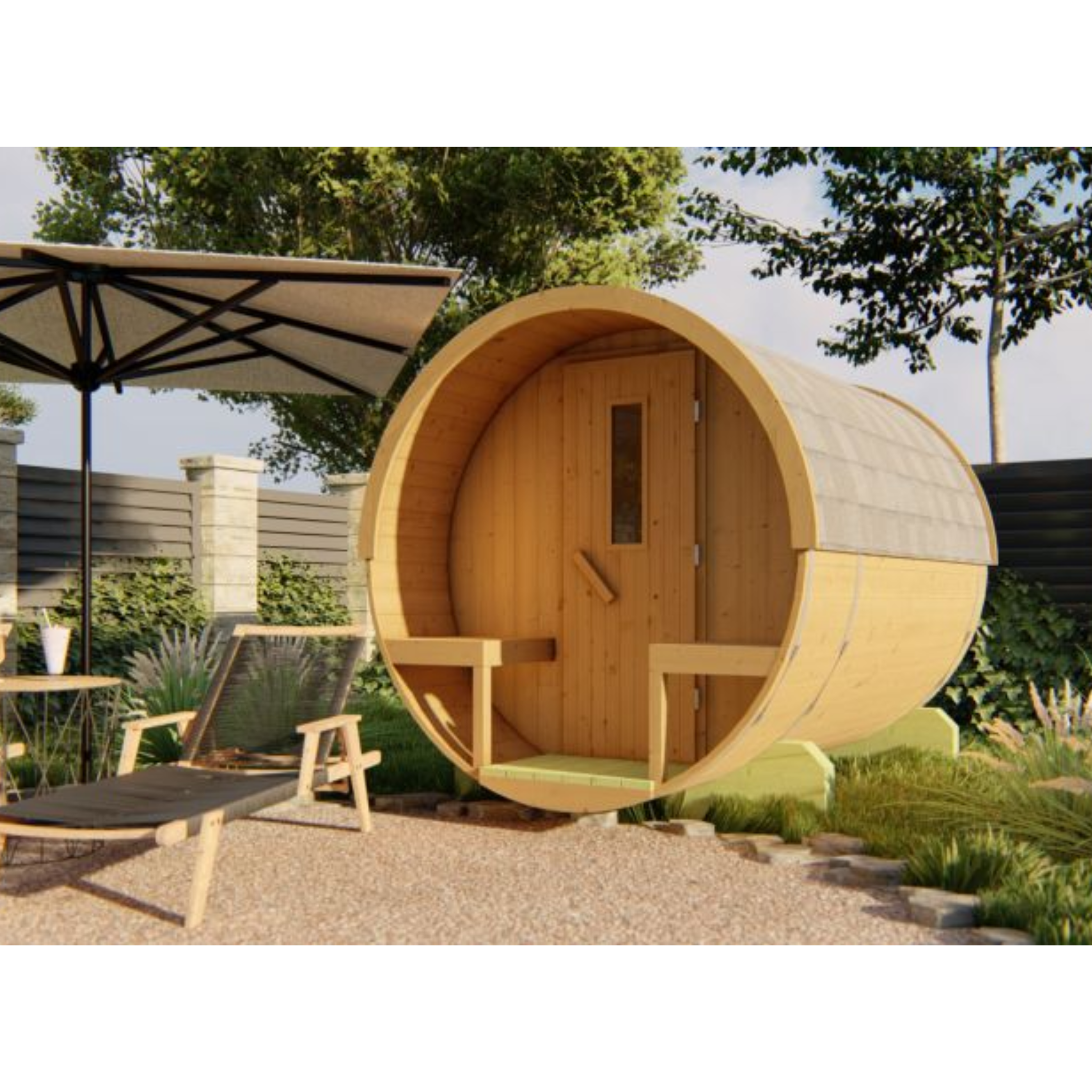 Saunabarrel Ø205 x 250 cm 42 mm Thermowood