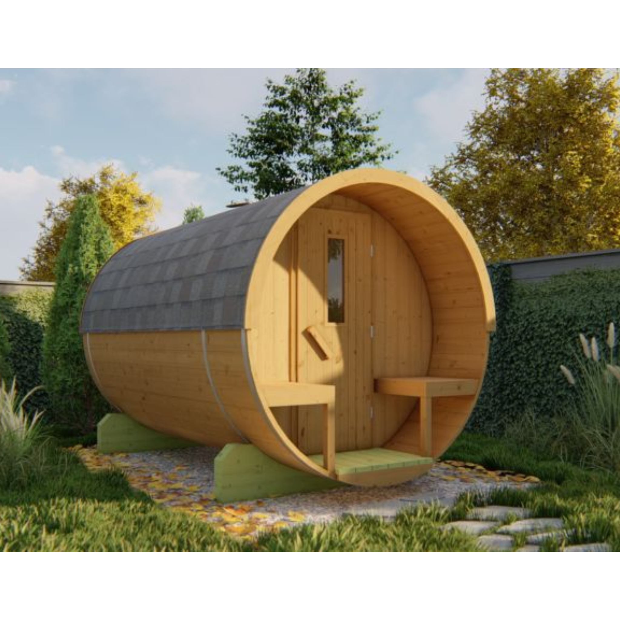 Saunabarrel Ø205 x 300 cm 42 mm Thermowood