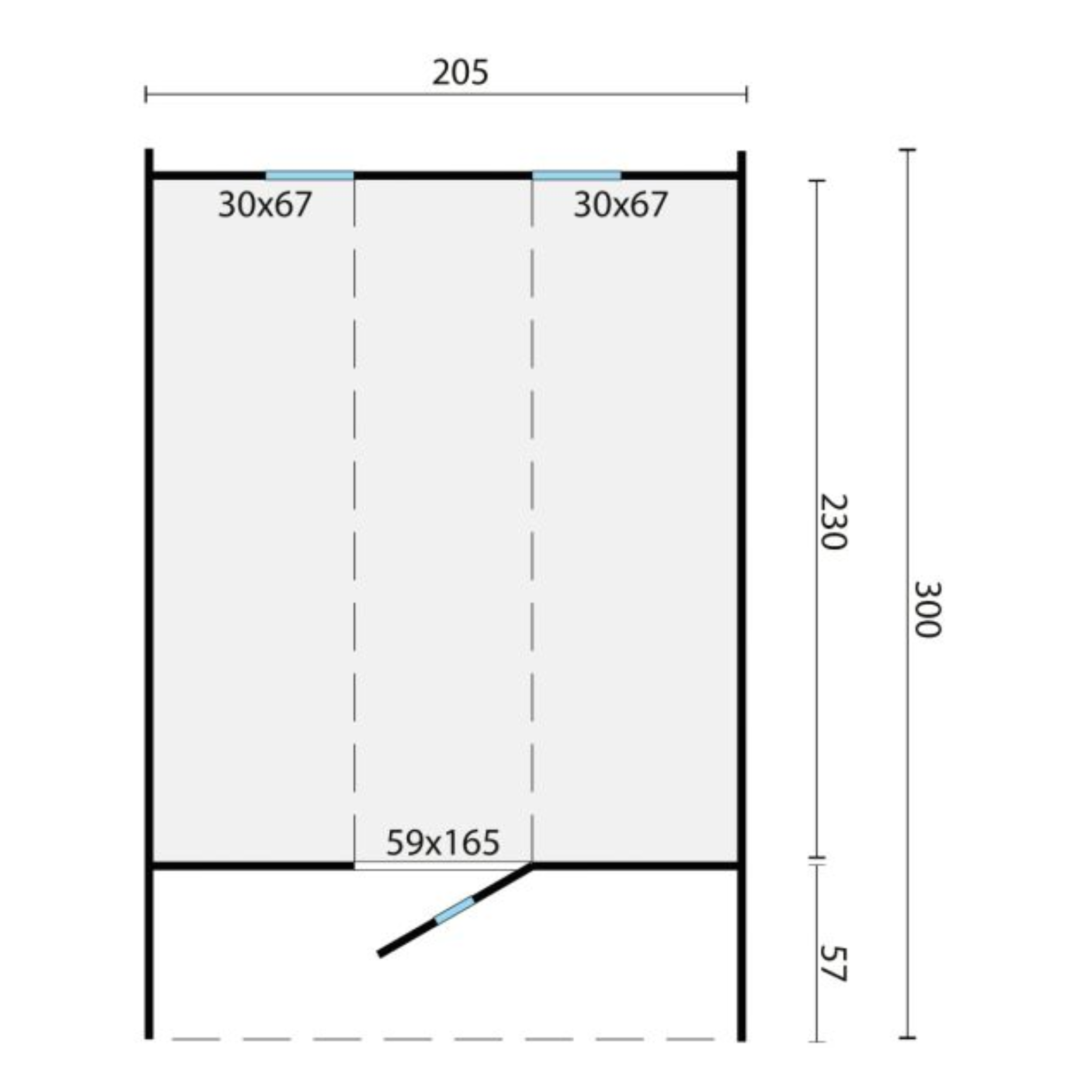 Saunabarrel Ø205 x 300 cm 38 mm onbehandeld vuren