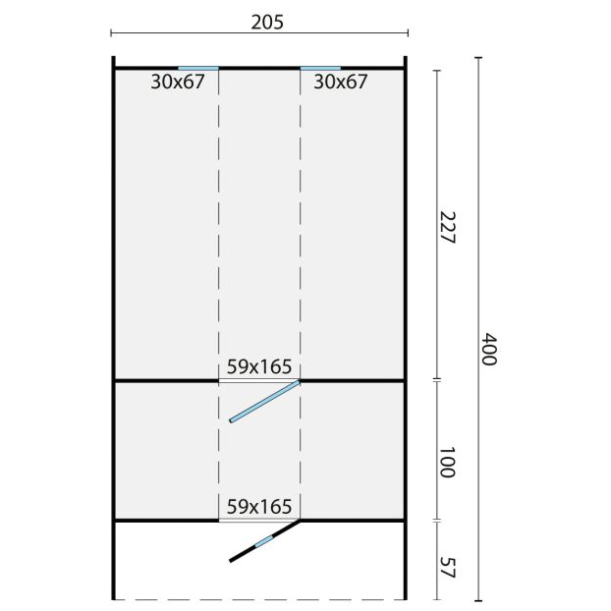 Saunabarrel Ø205 x 400 cm 38 mm onbehandeld vuren