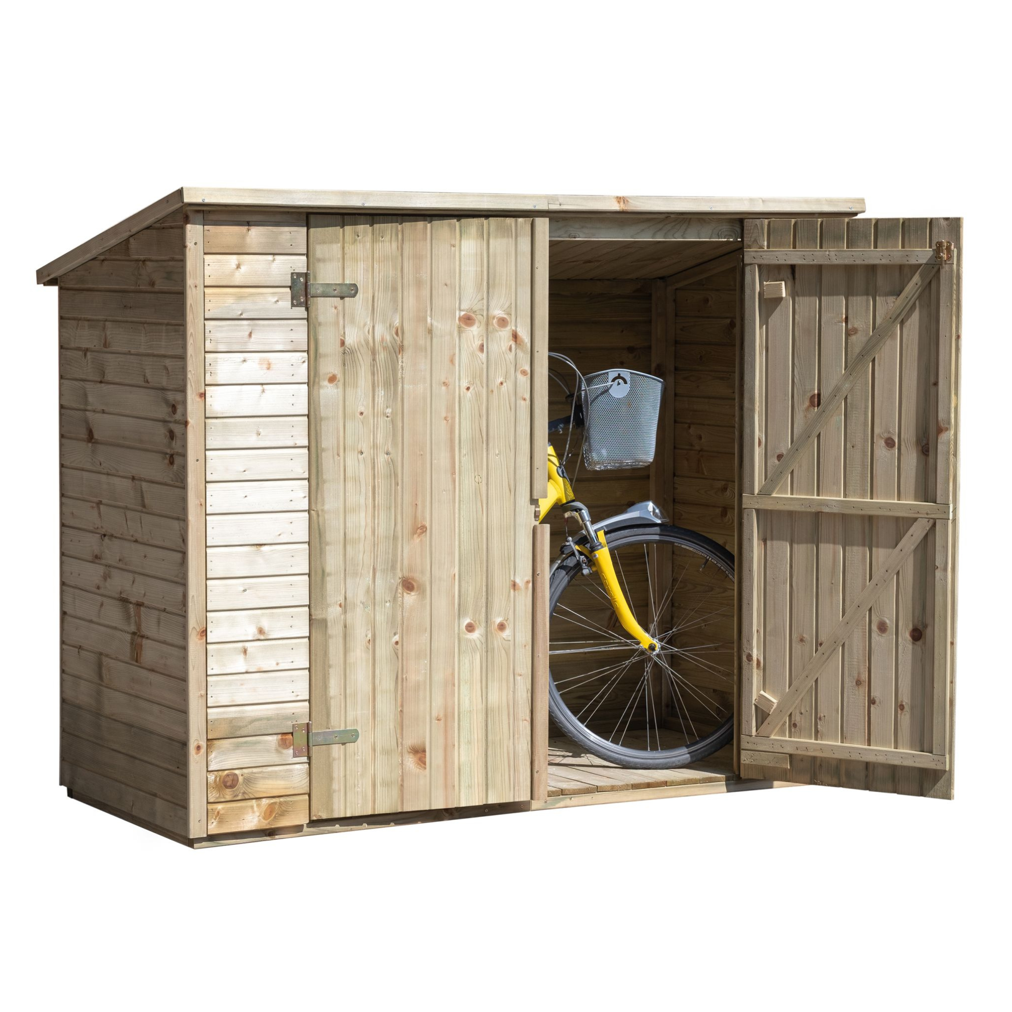 Berging Westerwald vuren groen geïmpregneerd incl. dakleer