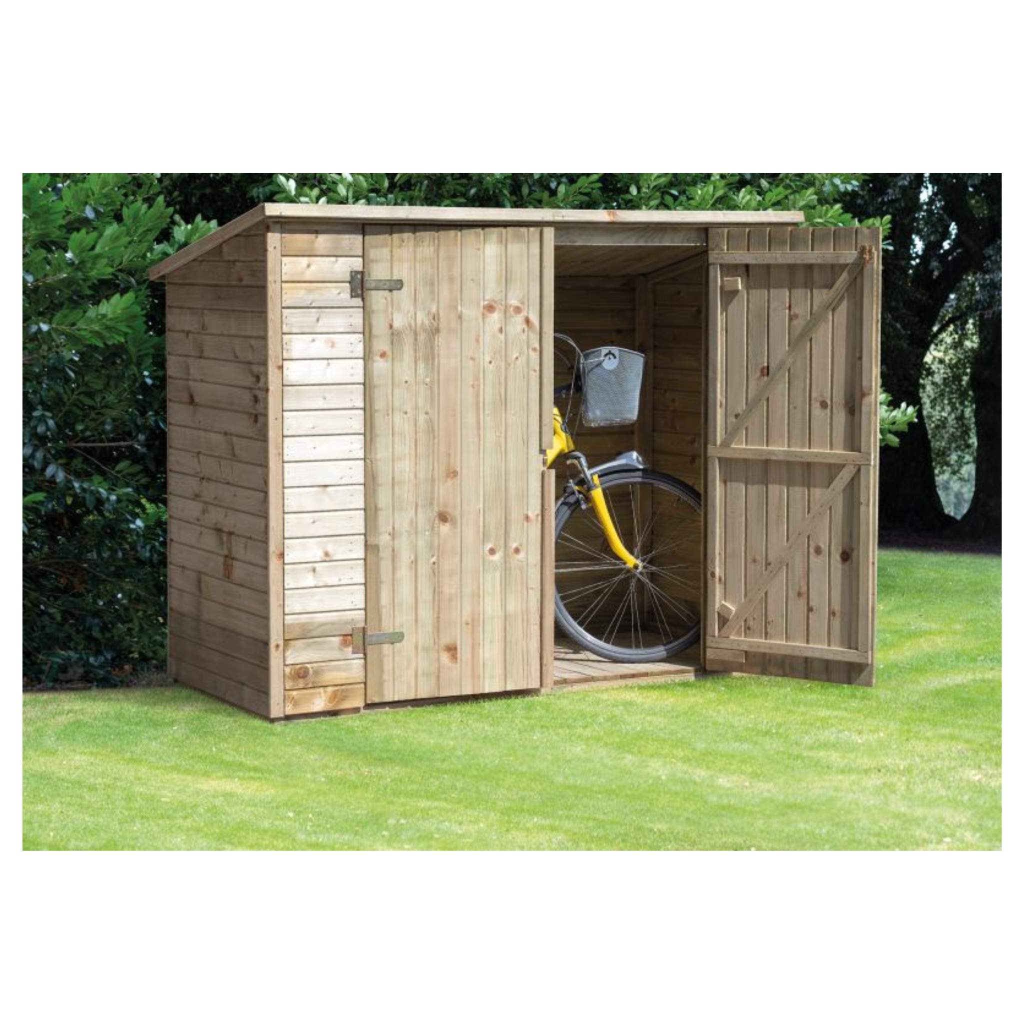 Berging Westerwald vuren groen geïmpregneerd incl. dakleer