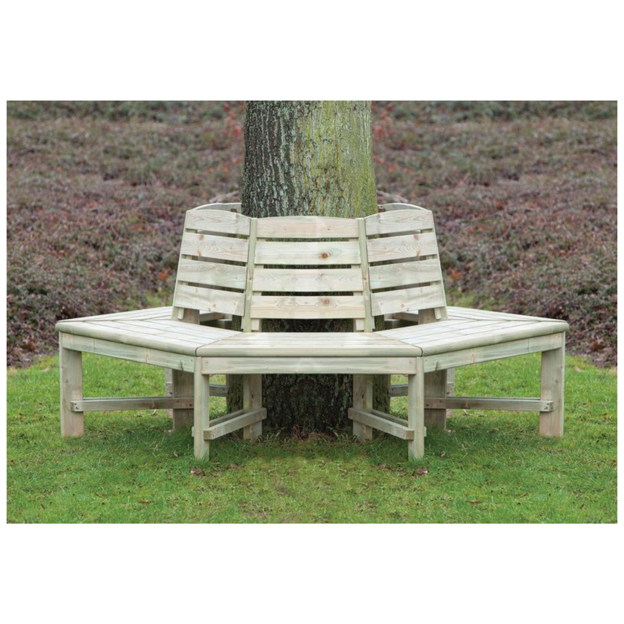 Boombank rugleuning vuren groen geïmpregneerd