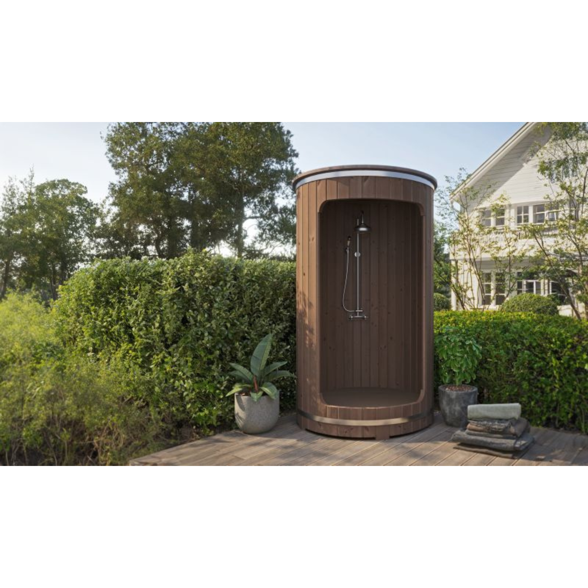 Buitendouche barrel Ø130 cm 42 mm Thermowood