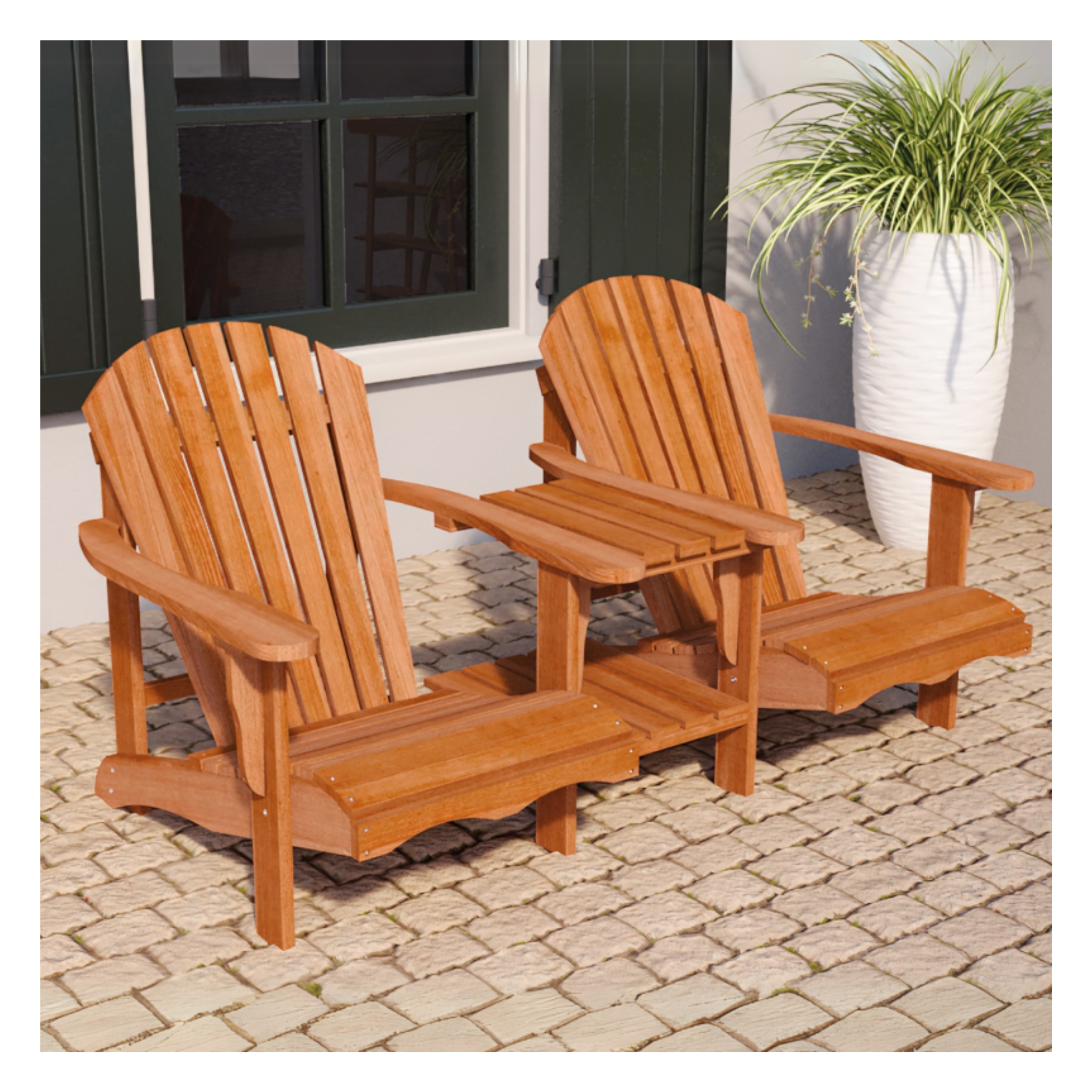 Hardhouten loveseat Relax