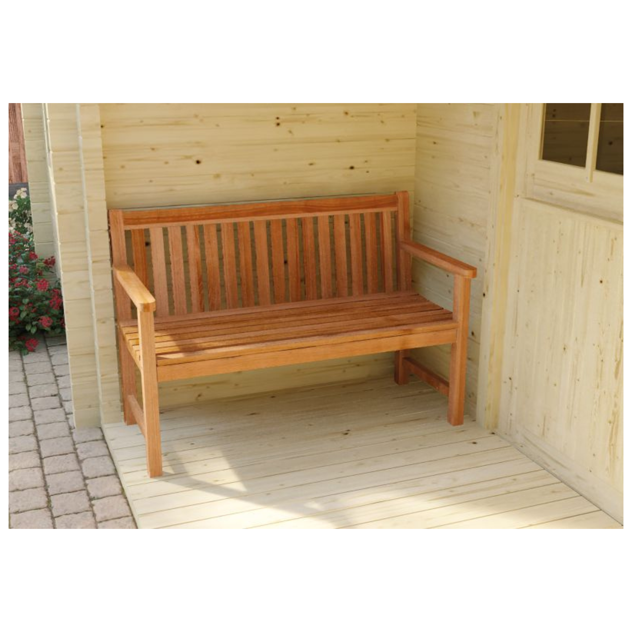 Hardhouten tuinbank Nice